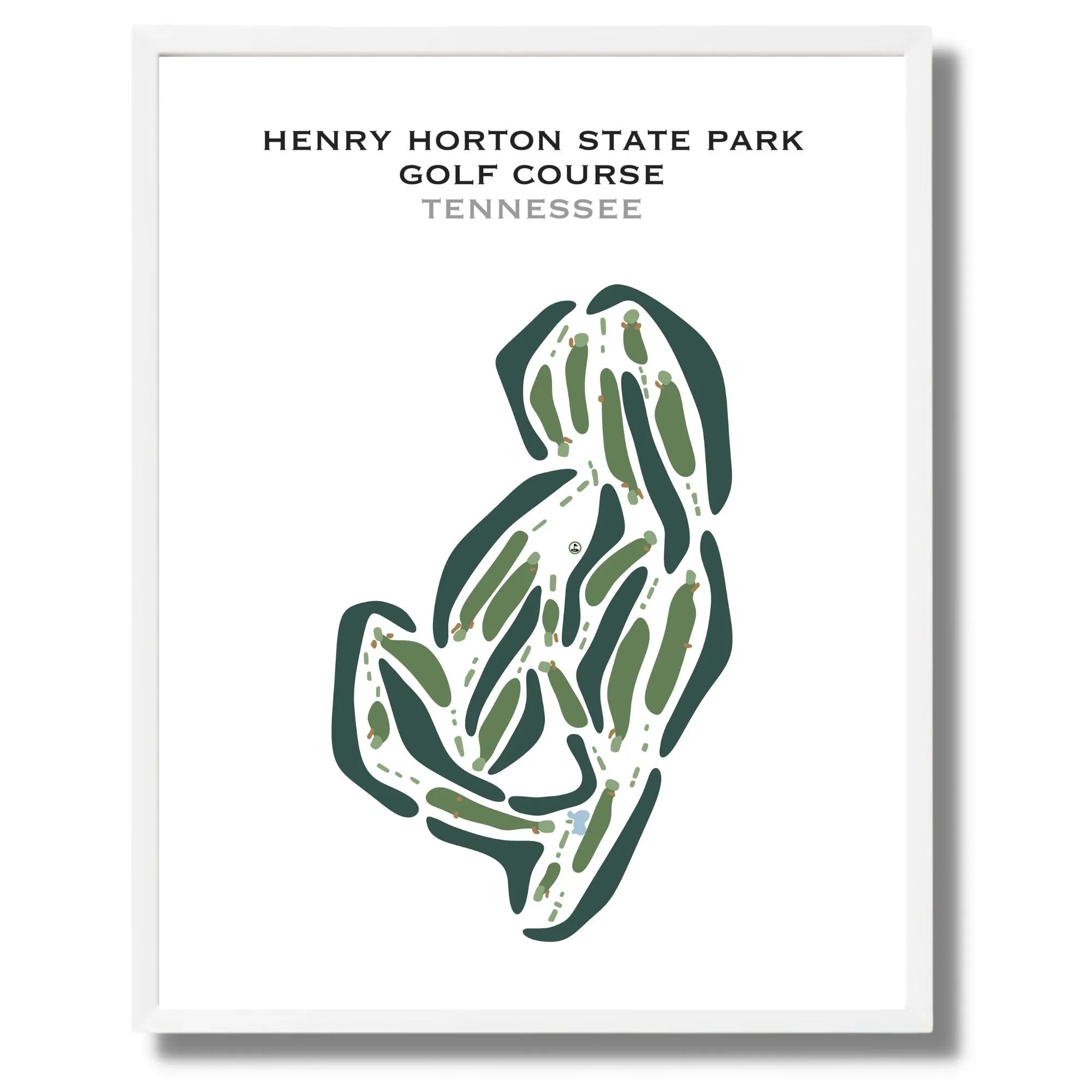 Henry Horton Golf Course, Tennessee - Printed Golf Courses