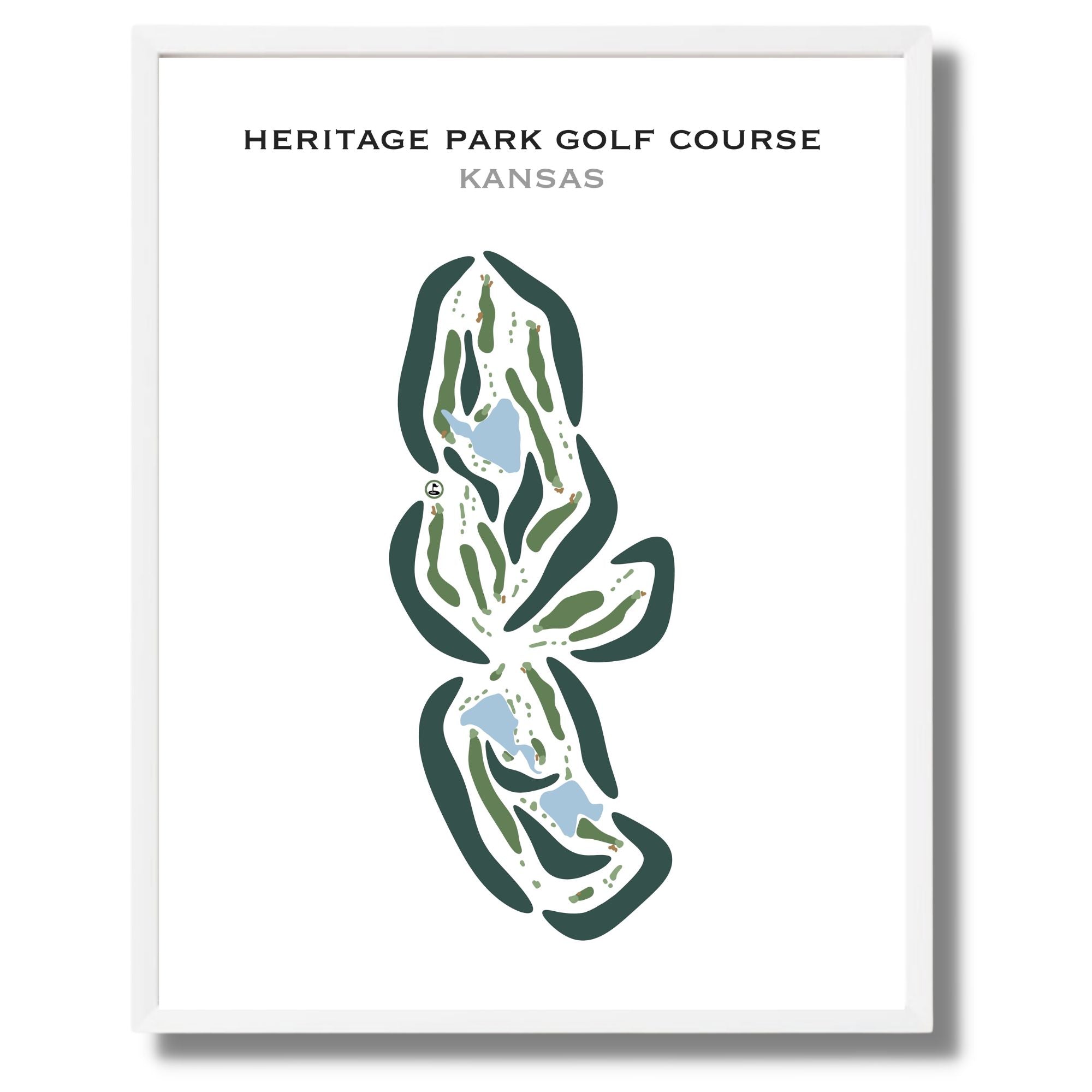 Heritage Park Golf Course, Kansas - Printed Golf Courses