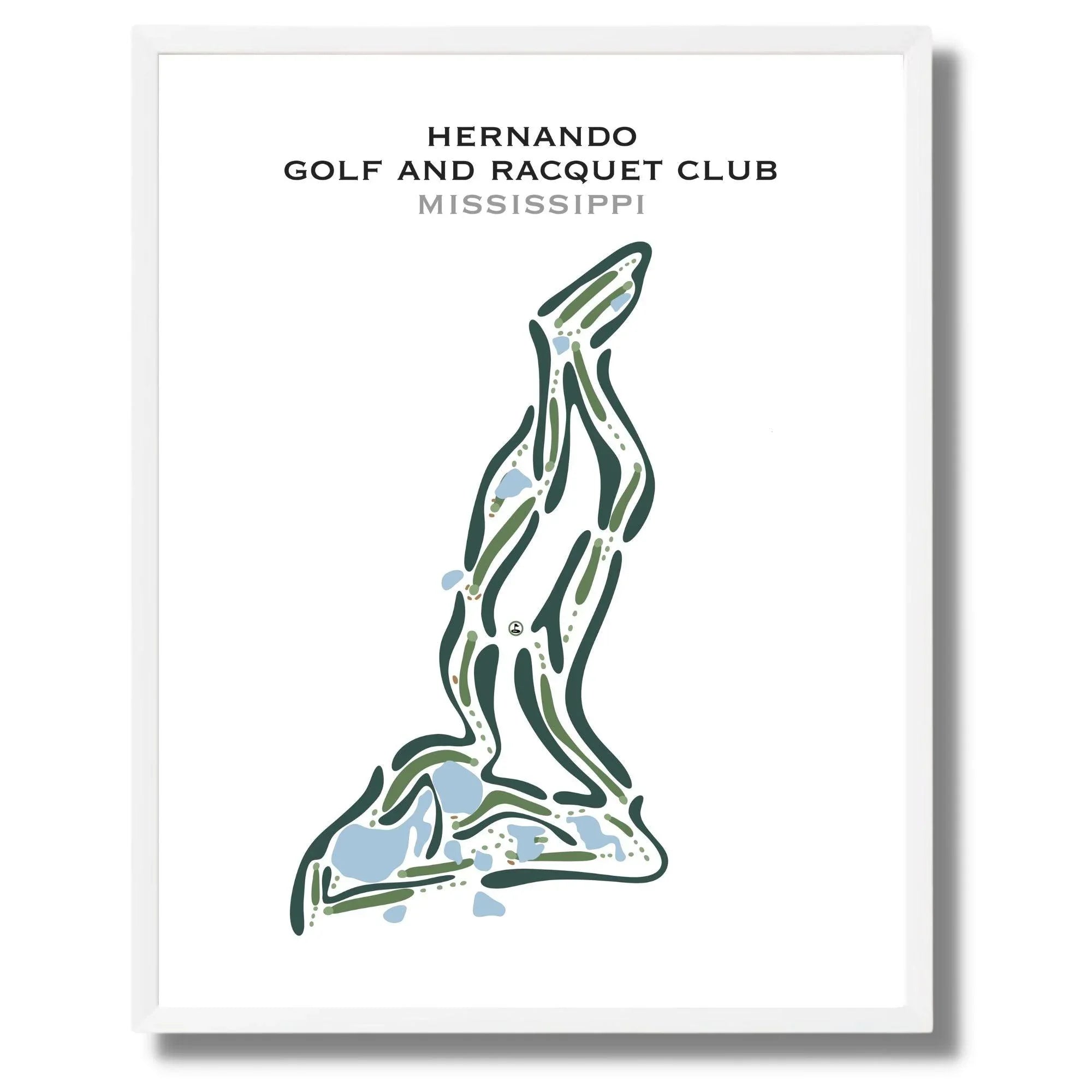 Hernando Golf & Racquet Club, Mississippi - Printed Golf Courses