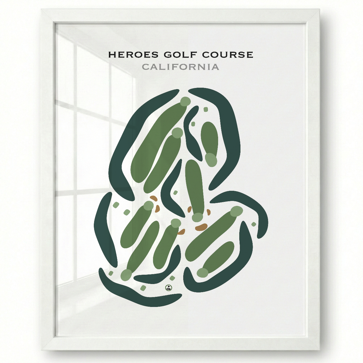Heroes Golf Course, California - Printed Golf Courses