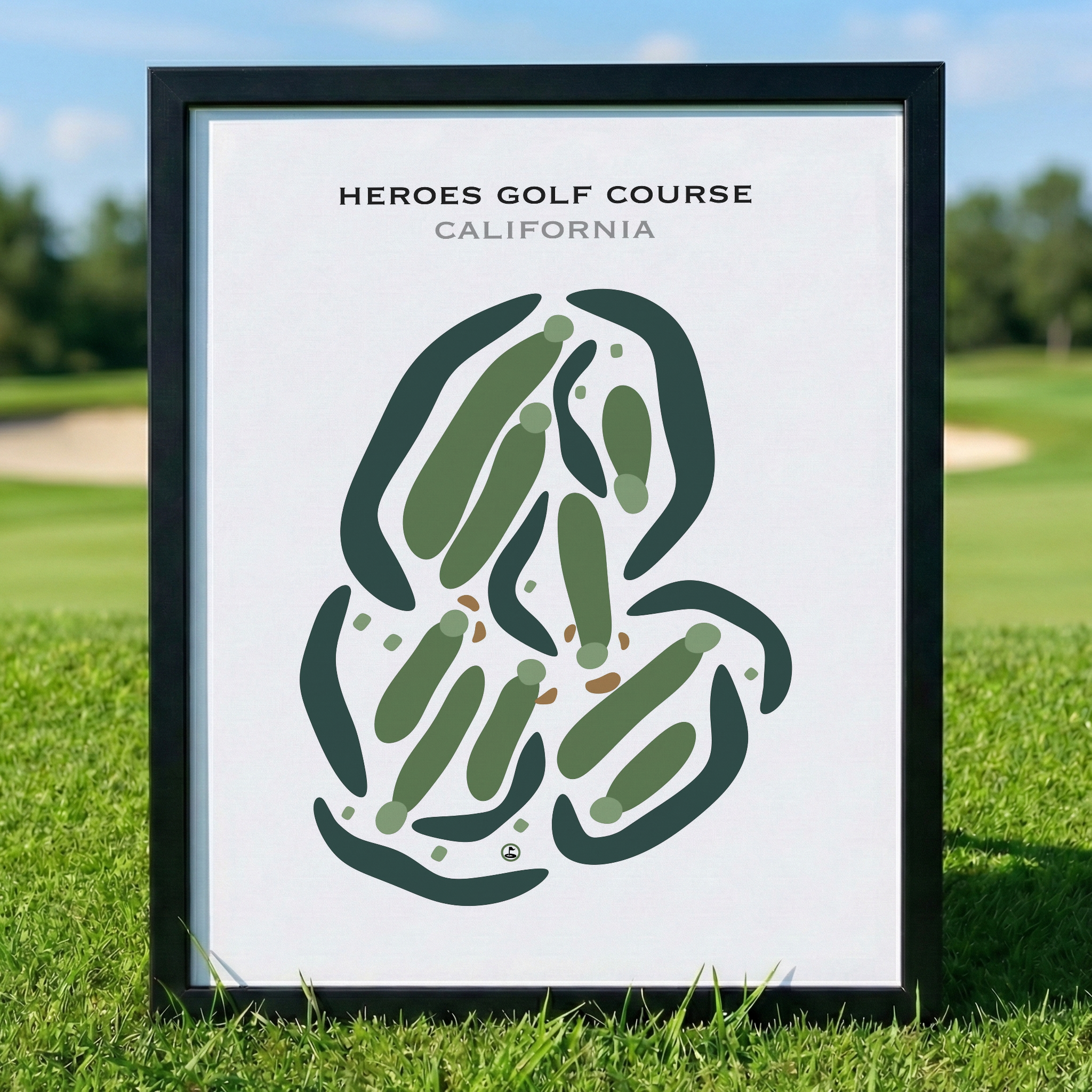Heroes Golf Course, California - Printed Golf Courses