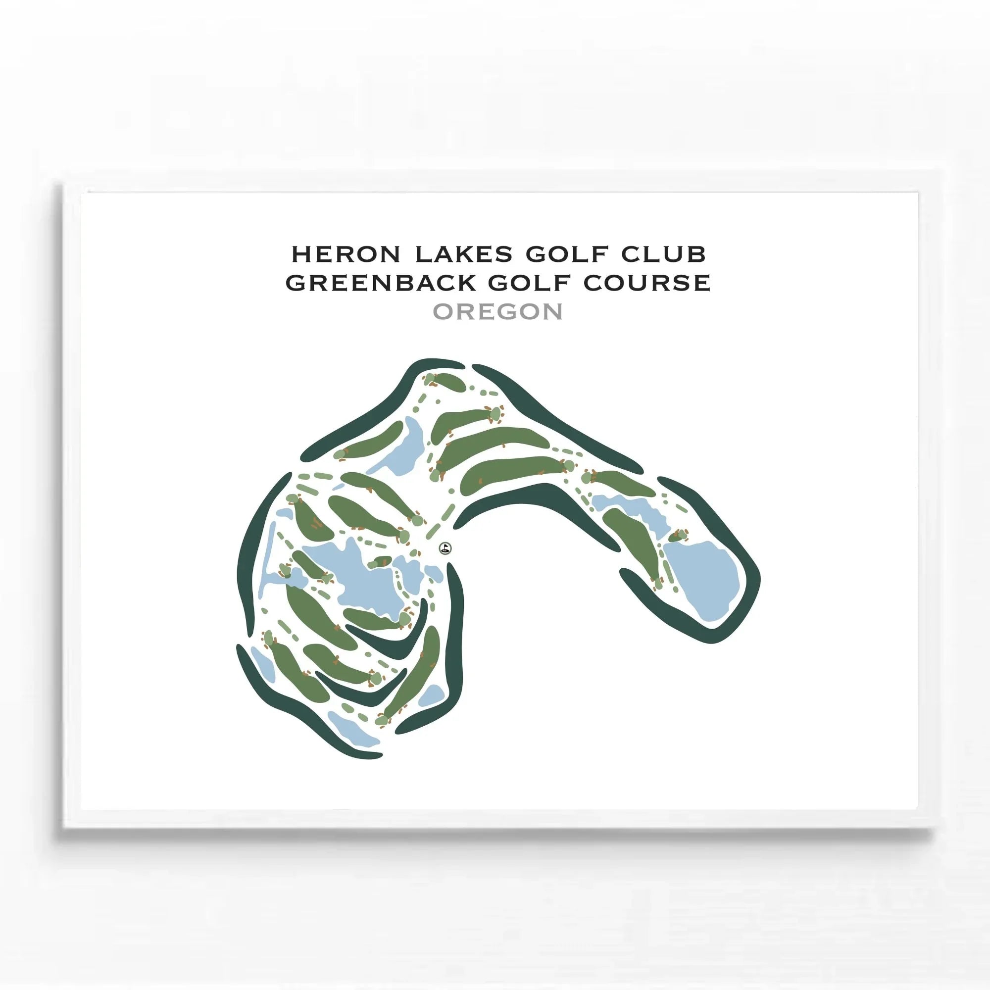 Heron Lakes Golf Club, Greenback Golf Course, Oregon - Printed Golf Course