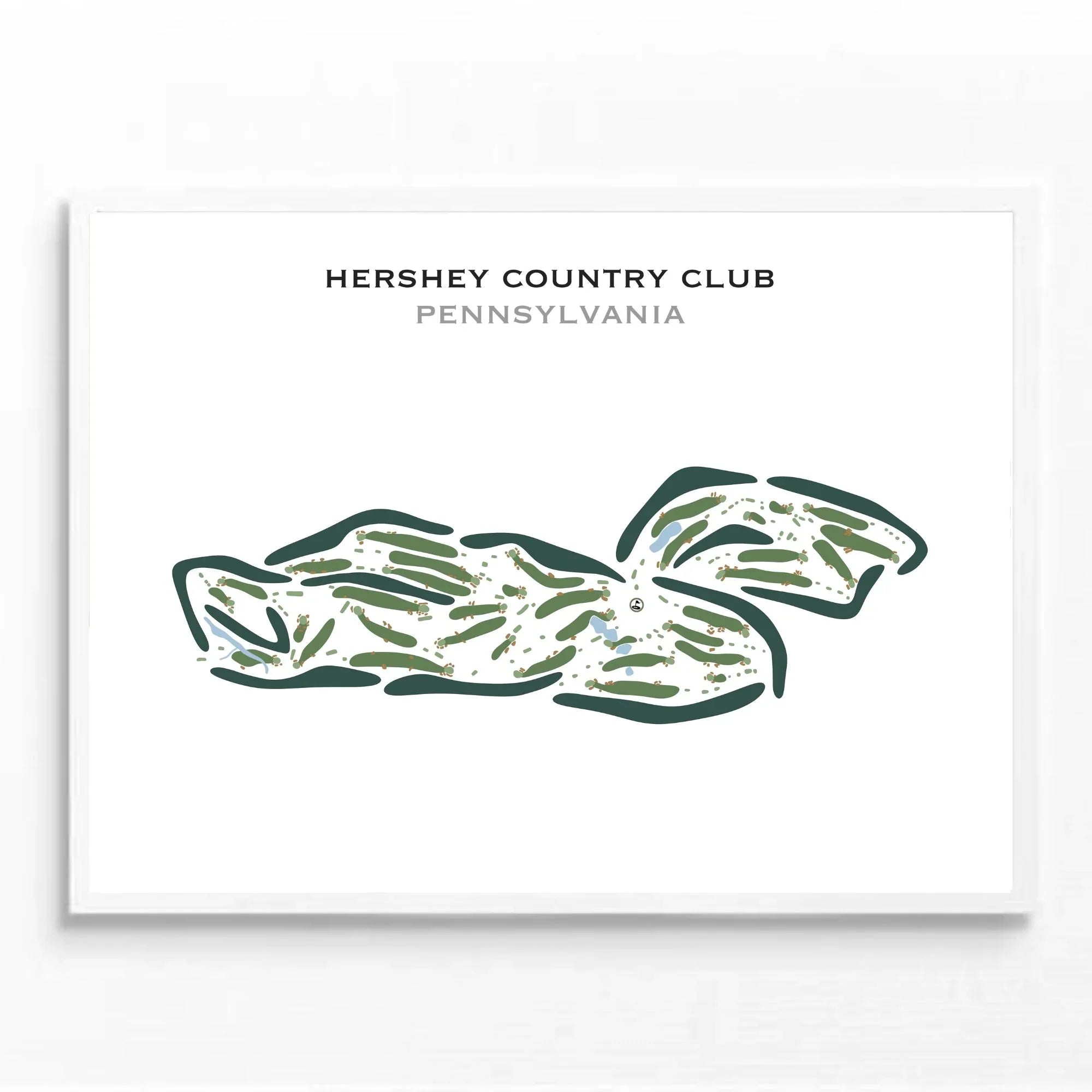 Hershey Country Club, Pennsylvania - Printed Golf Course