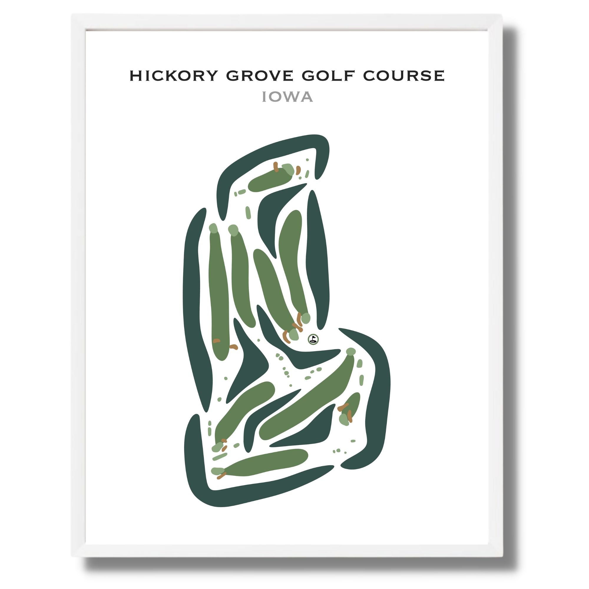 Hickory Grove Golf Course, Iowa - Printed Golf Courses