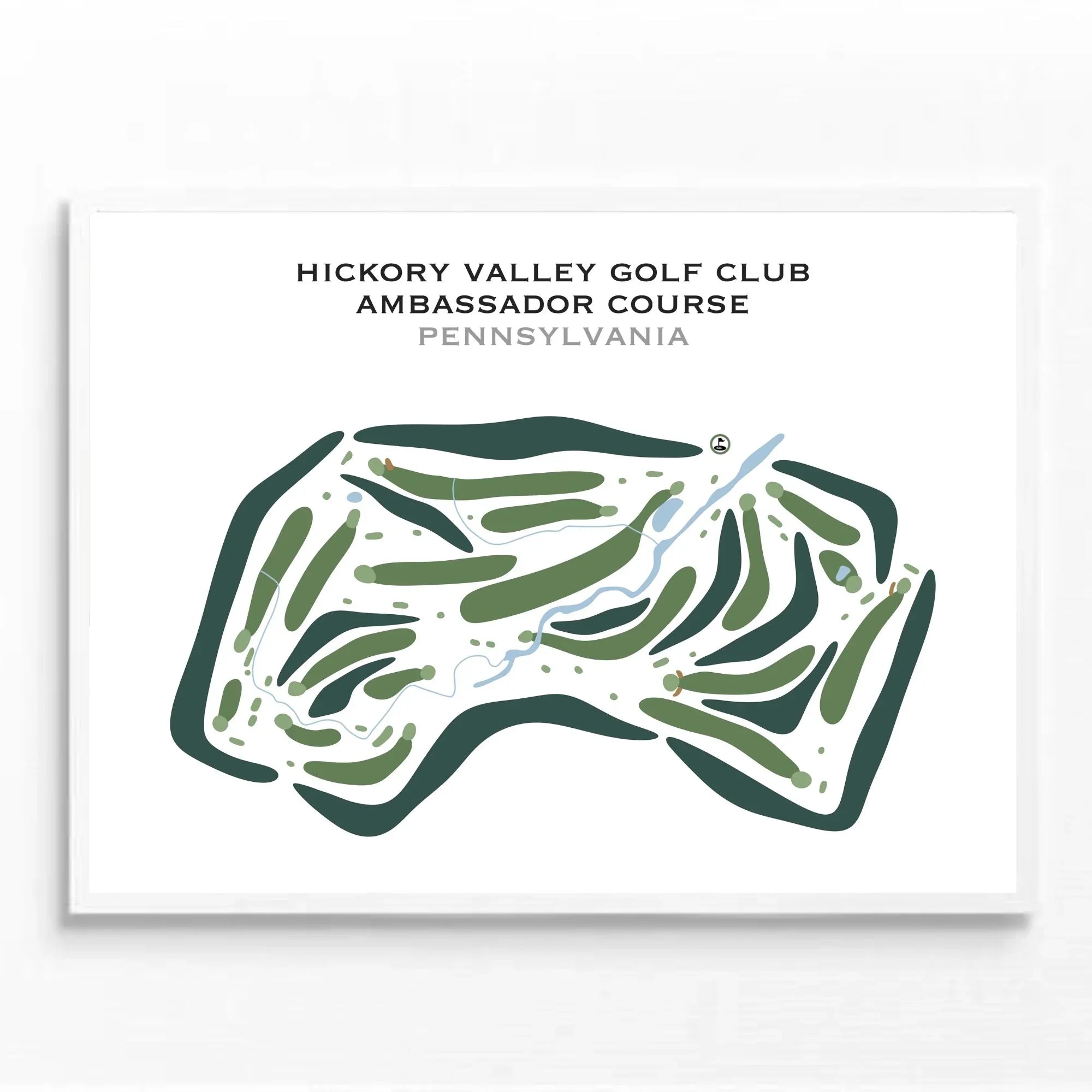 Hickory Valley Golf Club Ambassador Course, Pennsylvania - Printed Golf Courses