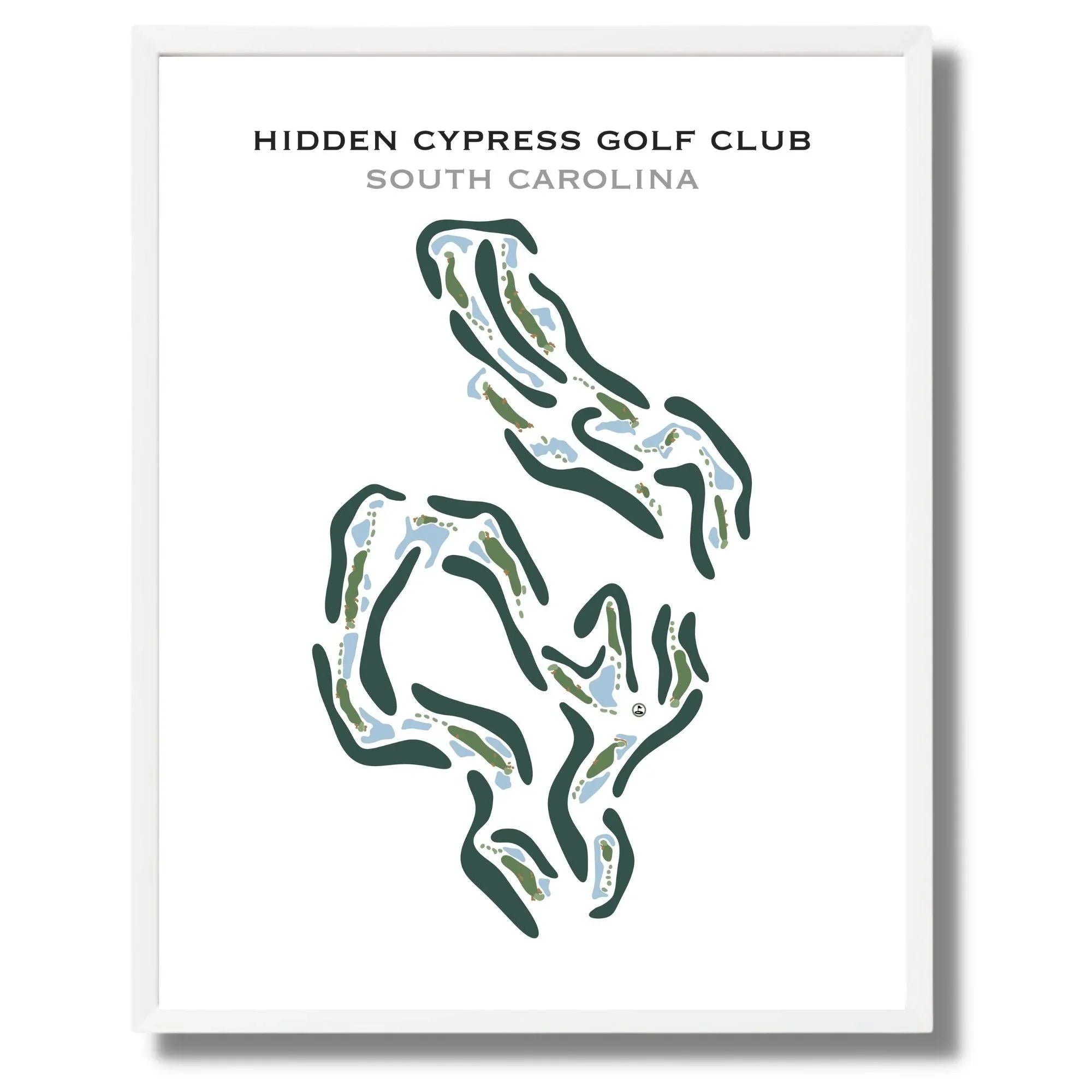 Hidden Cypress Golf Club, South Carolina - Printed Golf Course