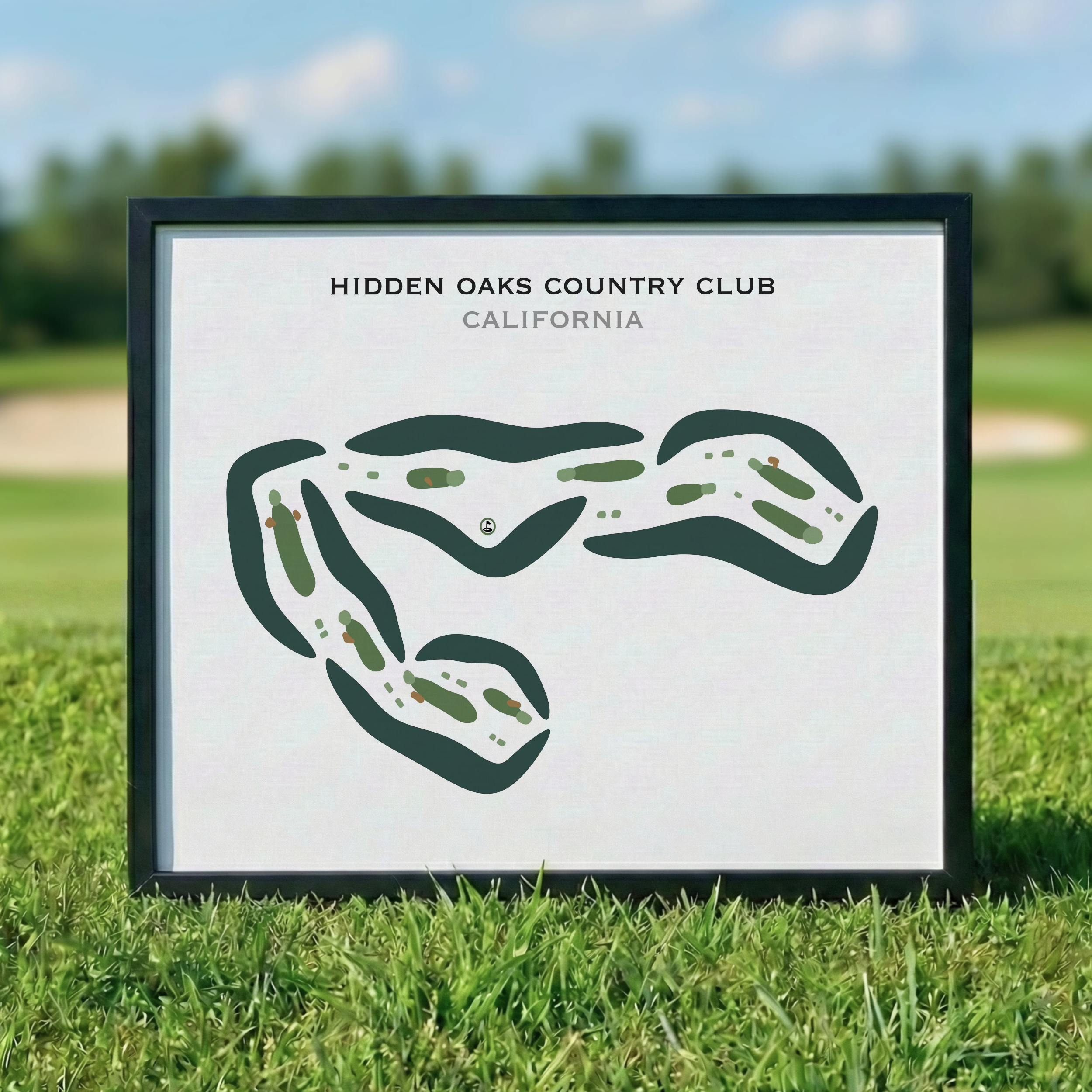 Hidden Oaks Country Club, California - Printed Golf Courses