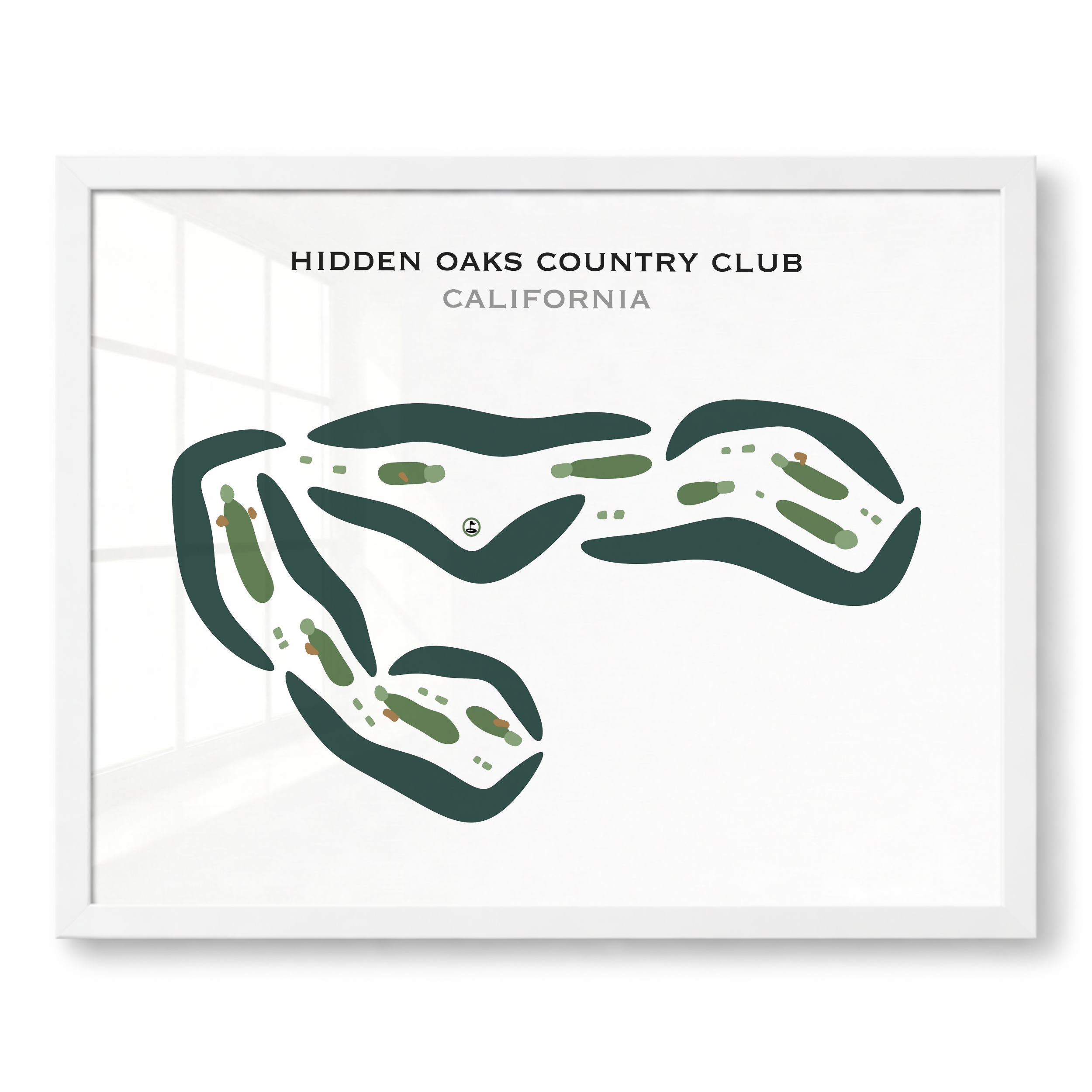 Hidden Oaks Country Club, California - Printed Golf Courses