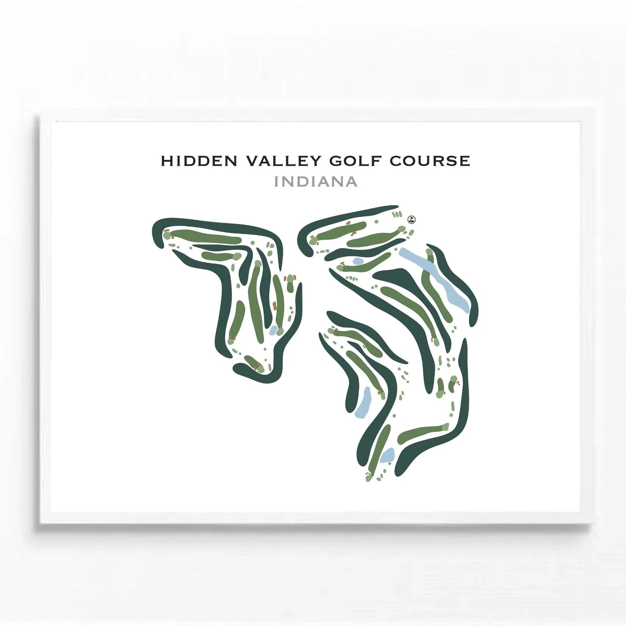 Hidden Valley Golf Course, Indiana - Printed Golf Course