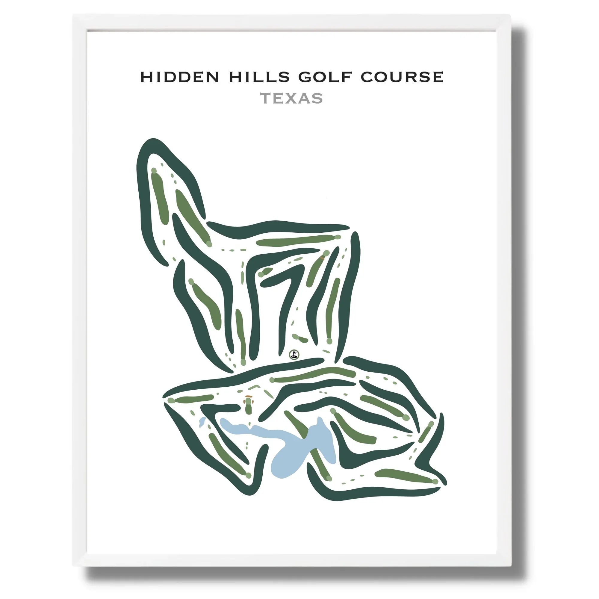 Hidden Hills Golf Course, Texas - Printed Golf Courses