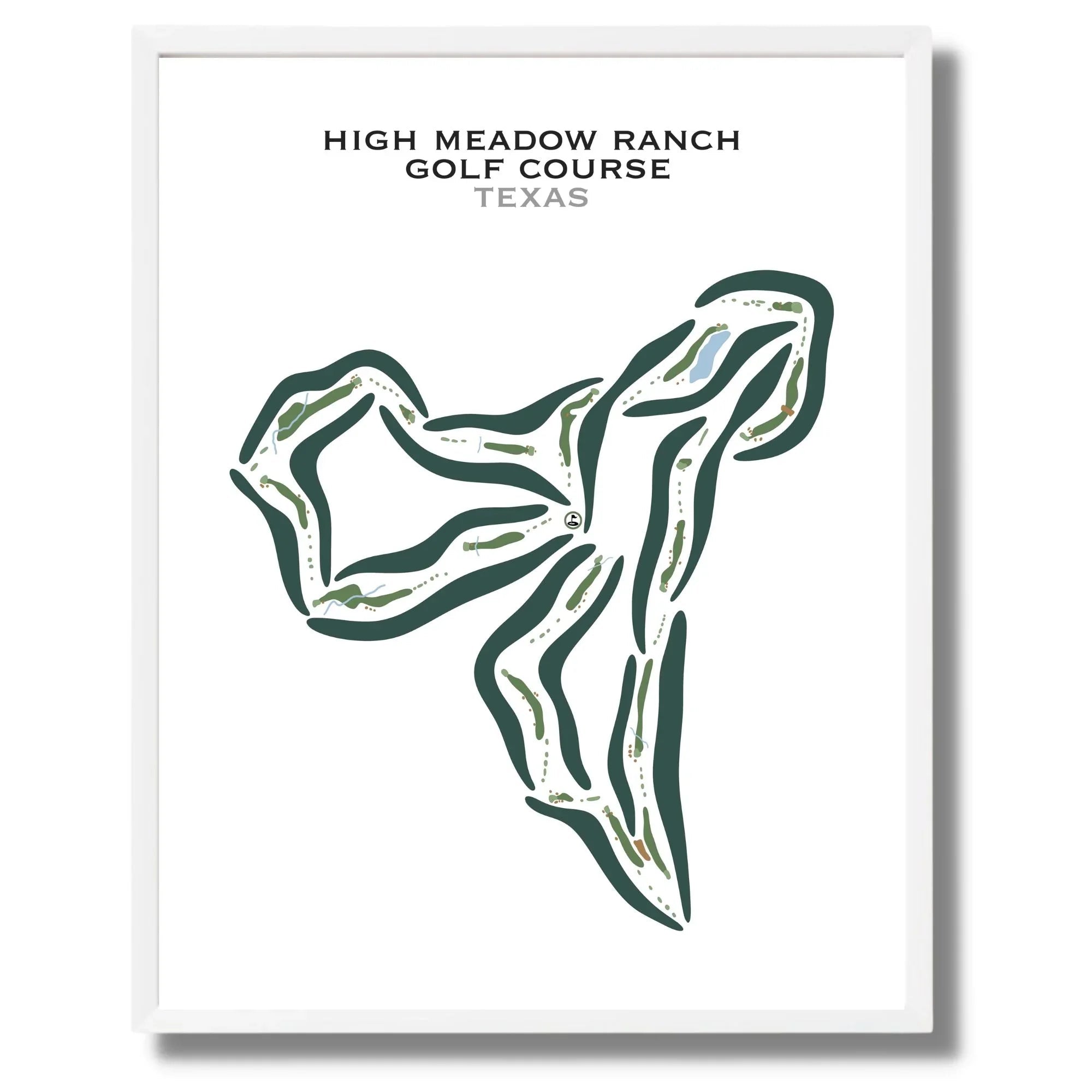 High Meadow Ranch Golf Course, Texas - Printed Golf Courses