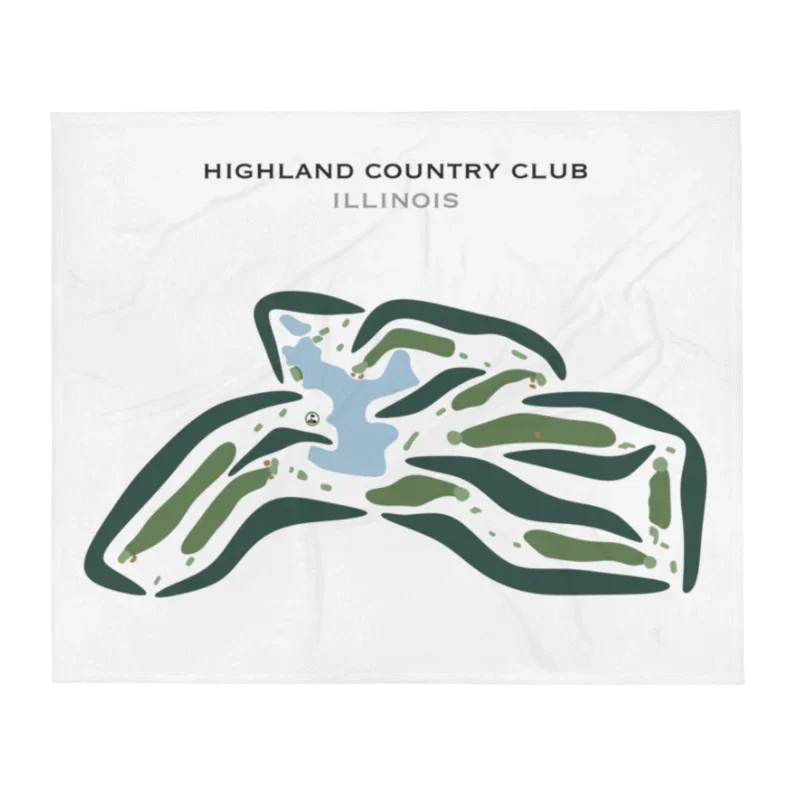 Highland Country Club, Illinois - Printed Golf Courses