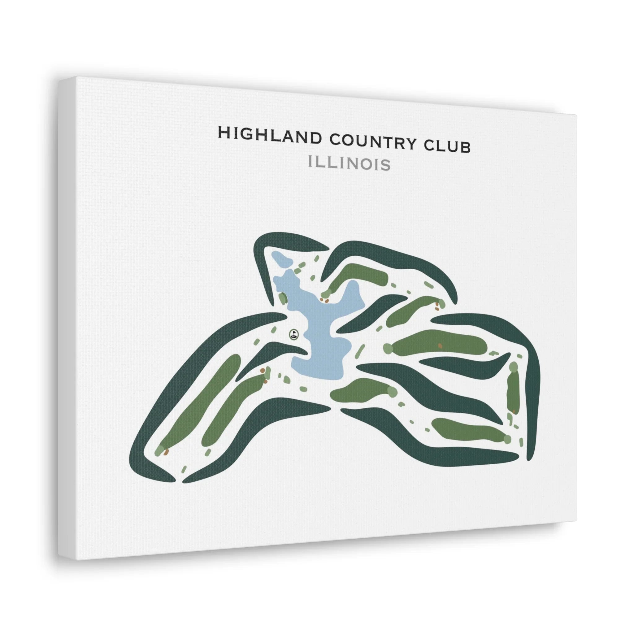 Highland Country Club, Illinois - Printed Golf Courses