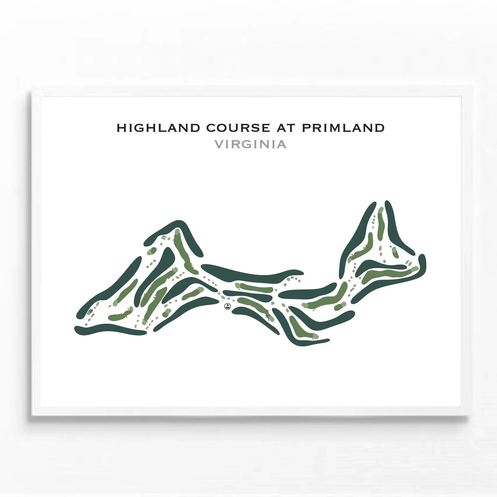 Highland Course At Primland, Virginia - Printed Golf Course