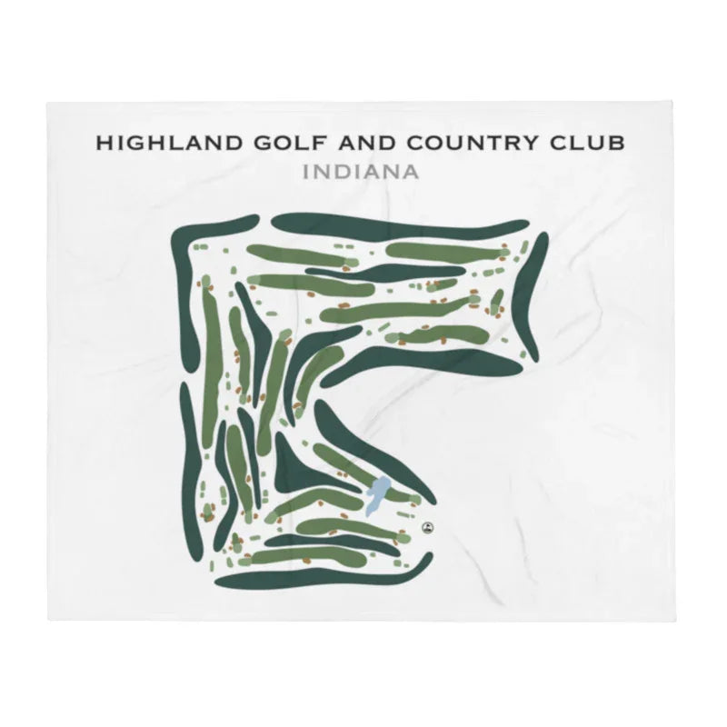 Highland Golf & Country Club, Indiana - Printed Golf Course