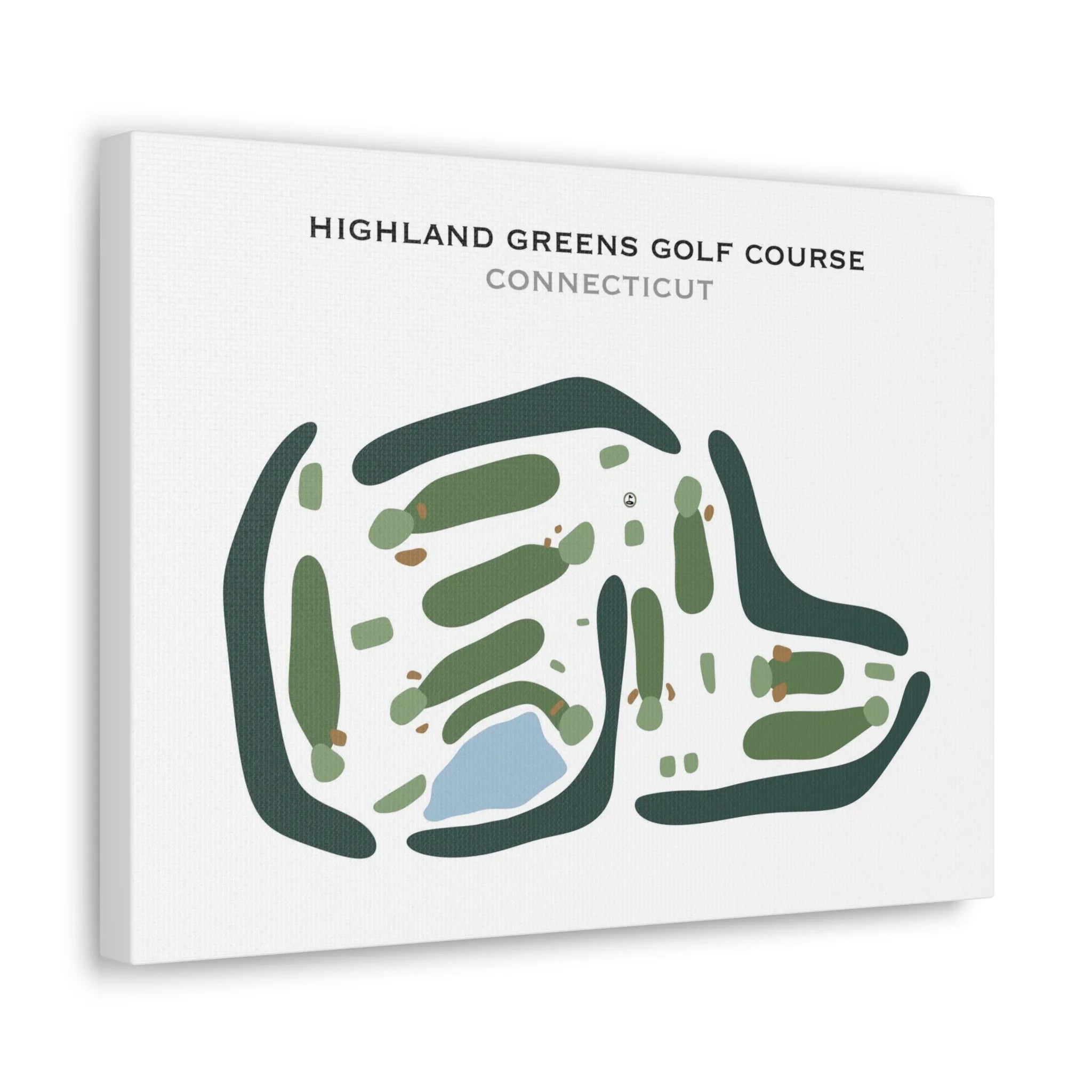 Highland Greens Golf Course, Connecticut - Printed Golf Courses