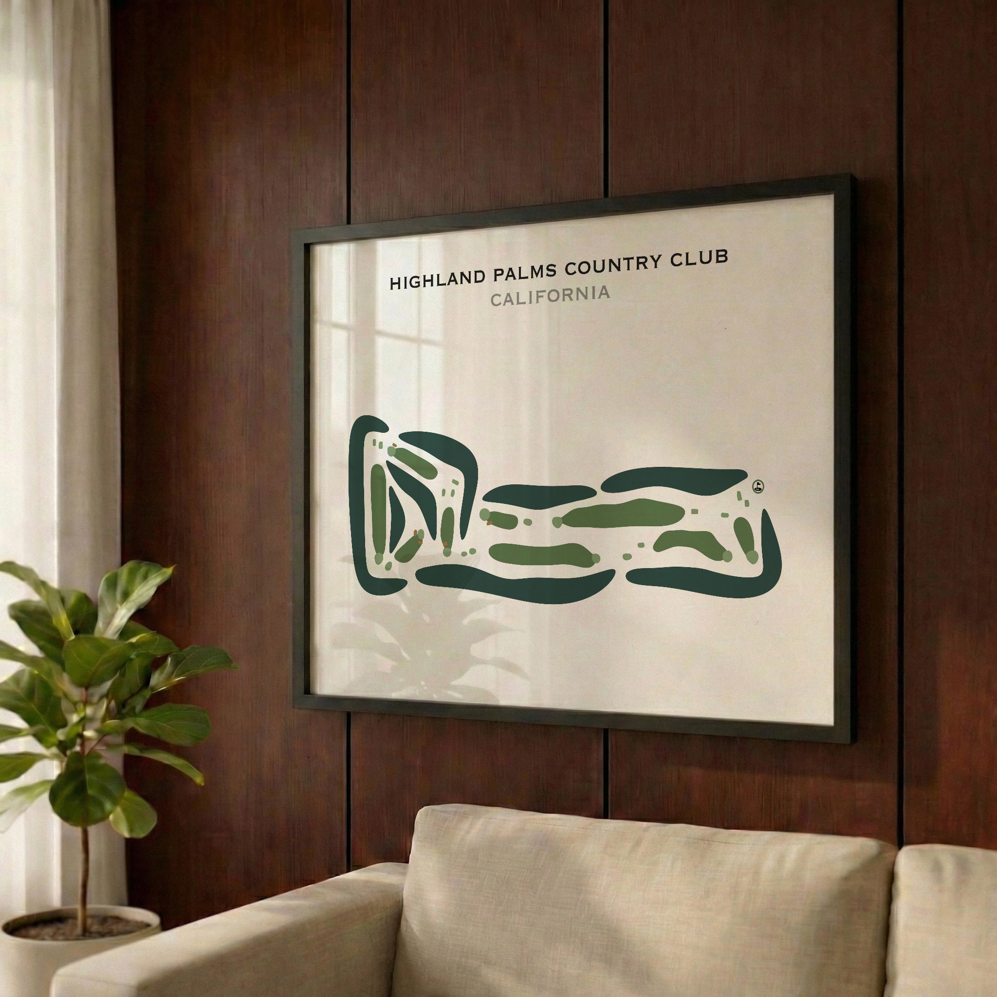 Highland Palms Country Club, California - Printed Golf Courses