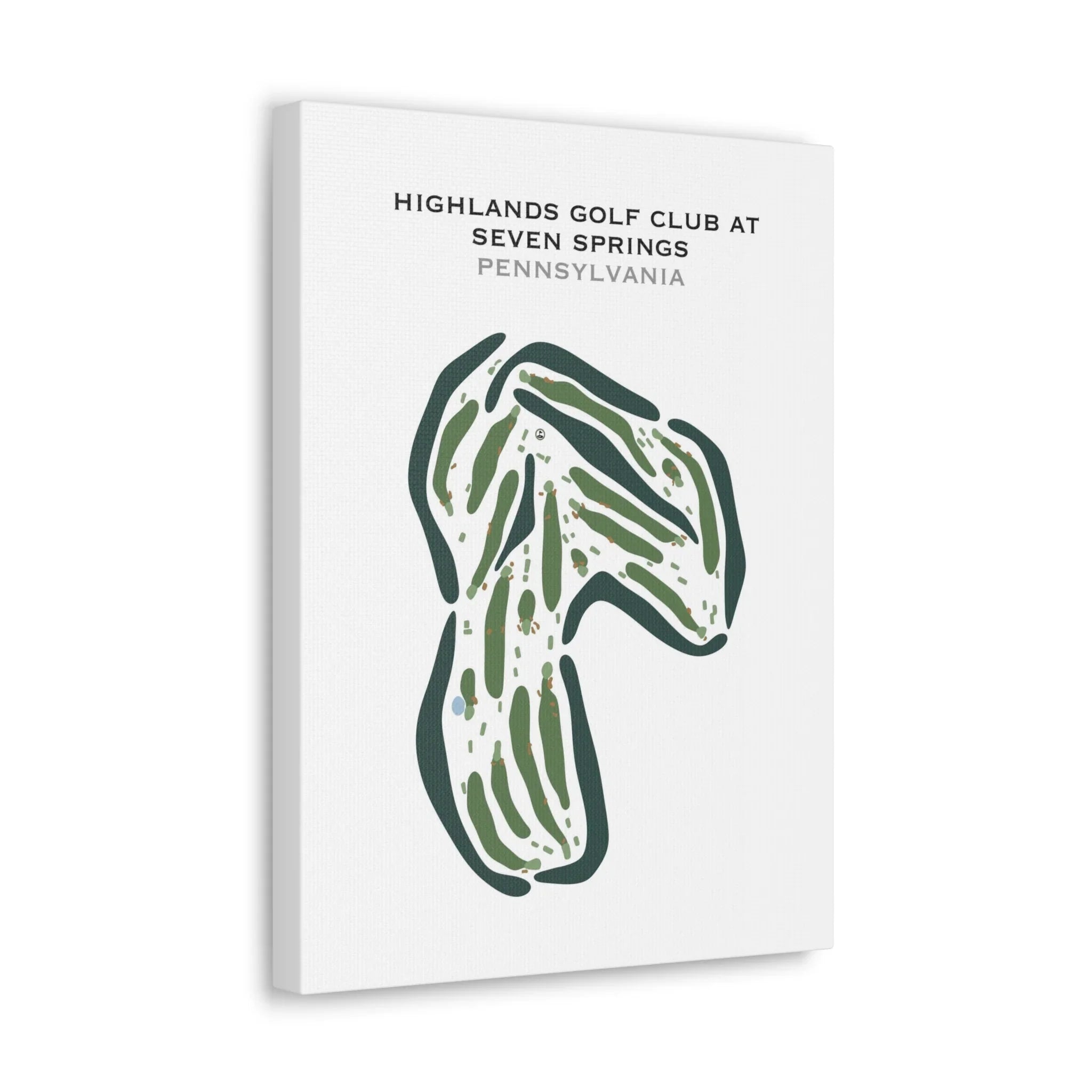 Highlands Golf Club at Seven Springs, Pennsylvania - Printed Golf Courses