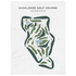 Highlands Golf Course, Nebraska - Printed Golf Courses