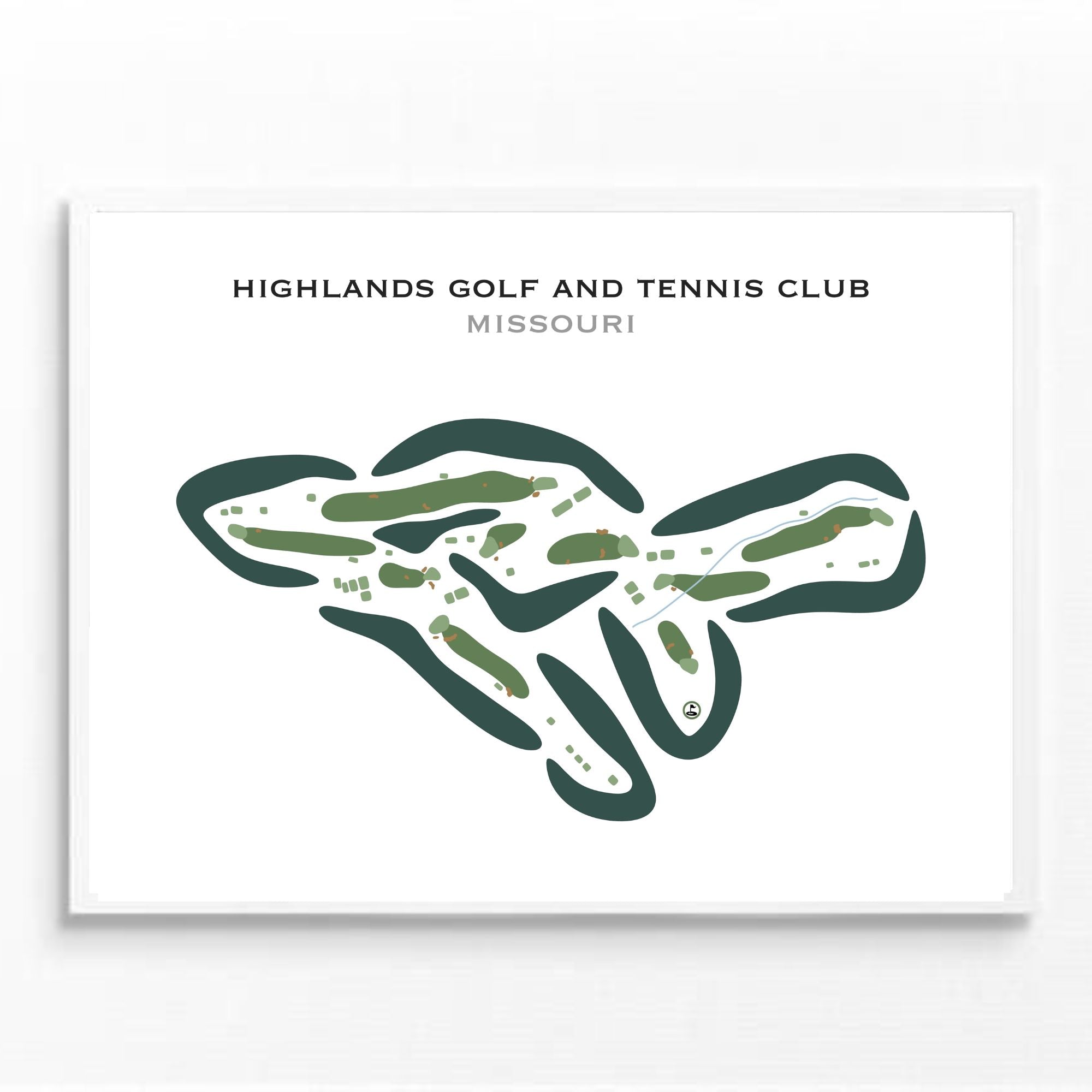 Highlands Golf & Tennis Club, Missouri - Printed Golf Courses