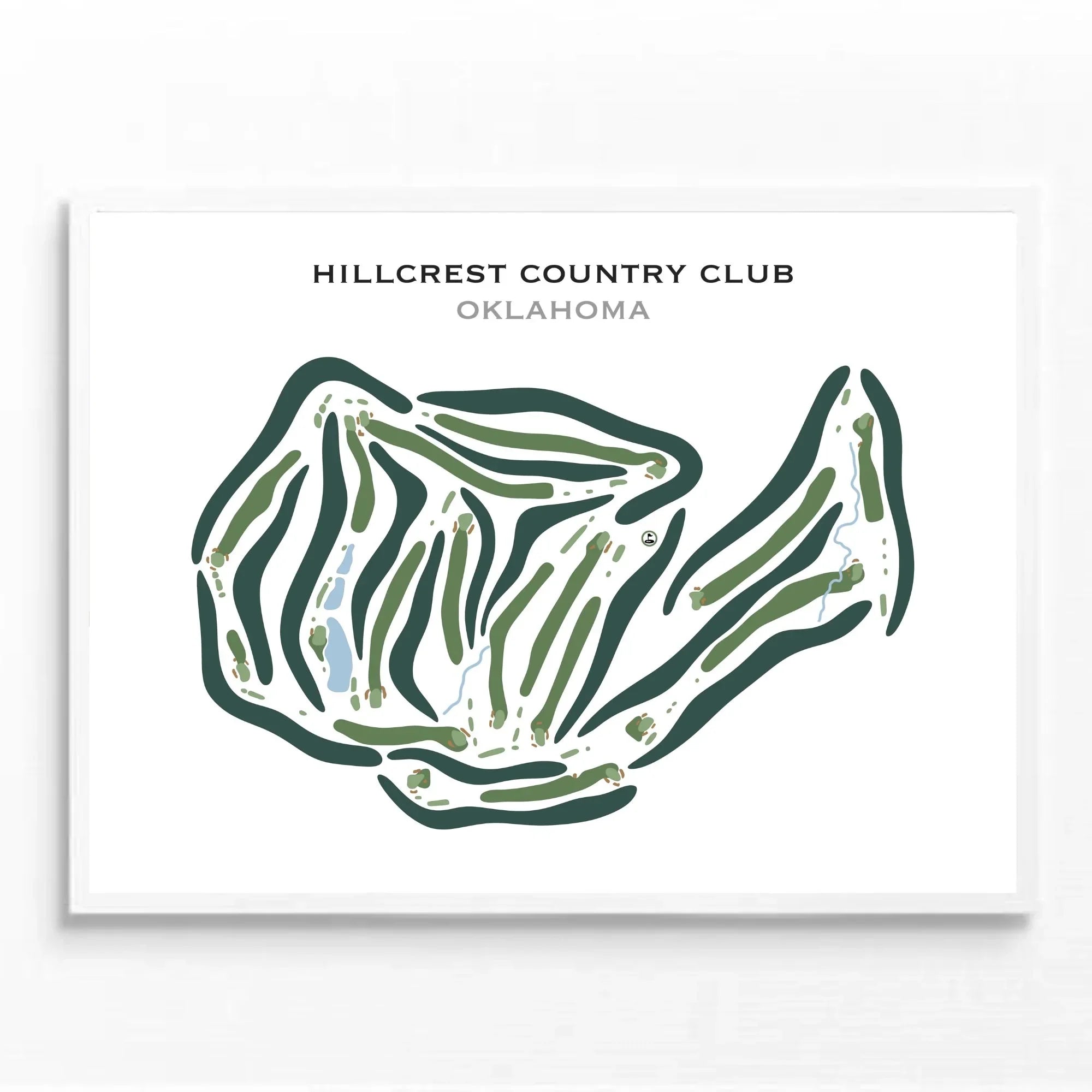 Hillcrest Country Club, Oklahoma - Printed Golf Courses