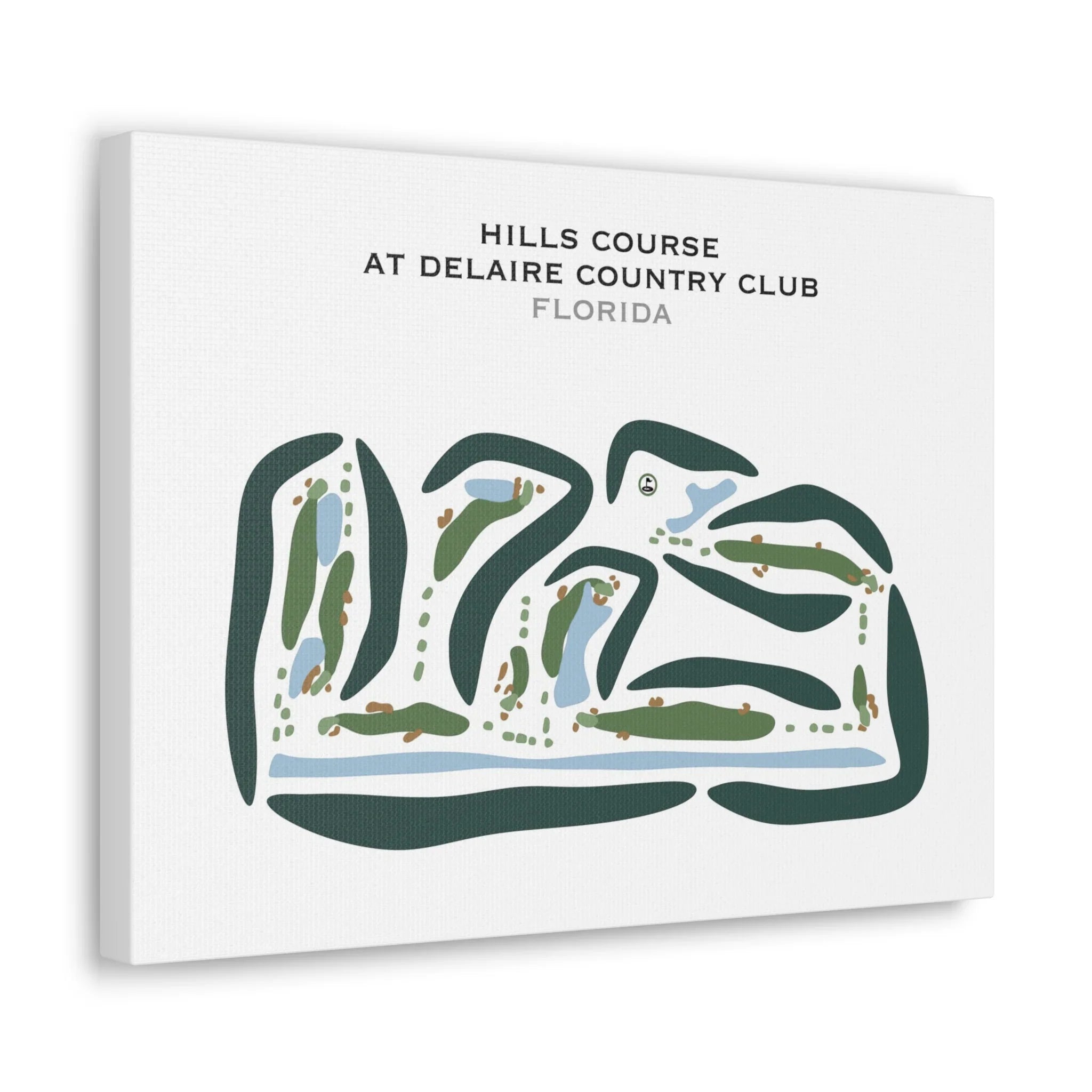 Hills Course at Delaire Country Club, Florida - Printed Golf Courses