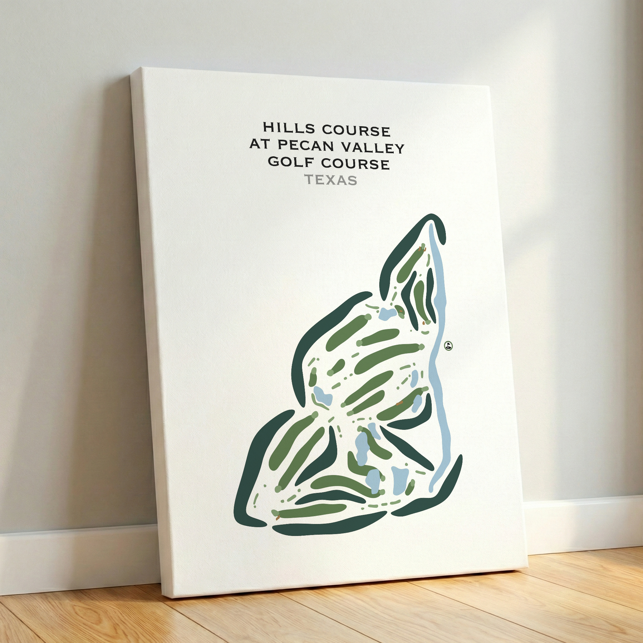 Hills Course at Pecan Valley Golf Course, Texas - Printed Golf Courses