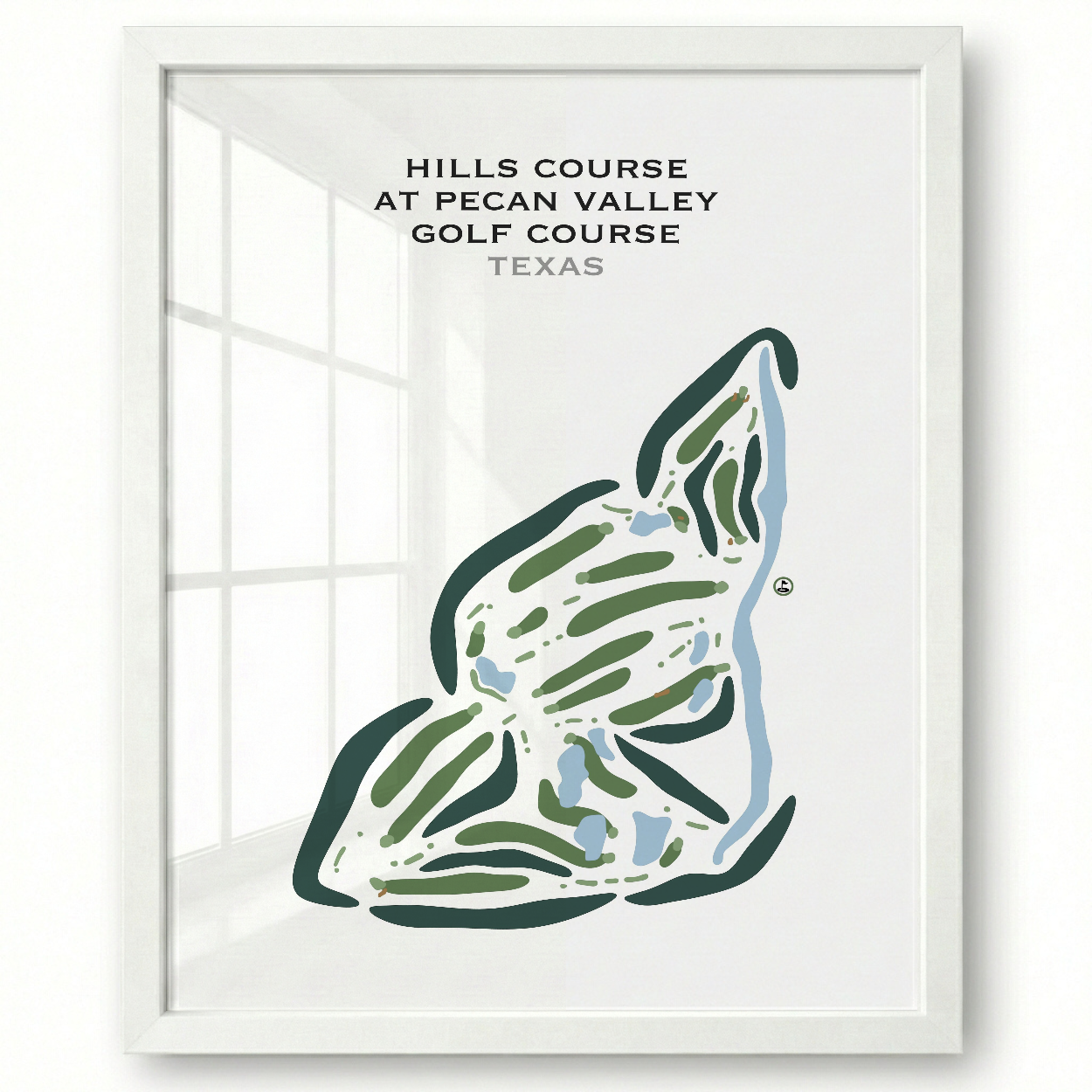 Hills Course at Pecan Valley Golf Course, Texas - Printed Golf Courses