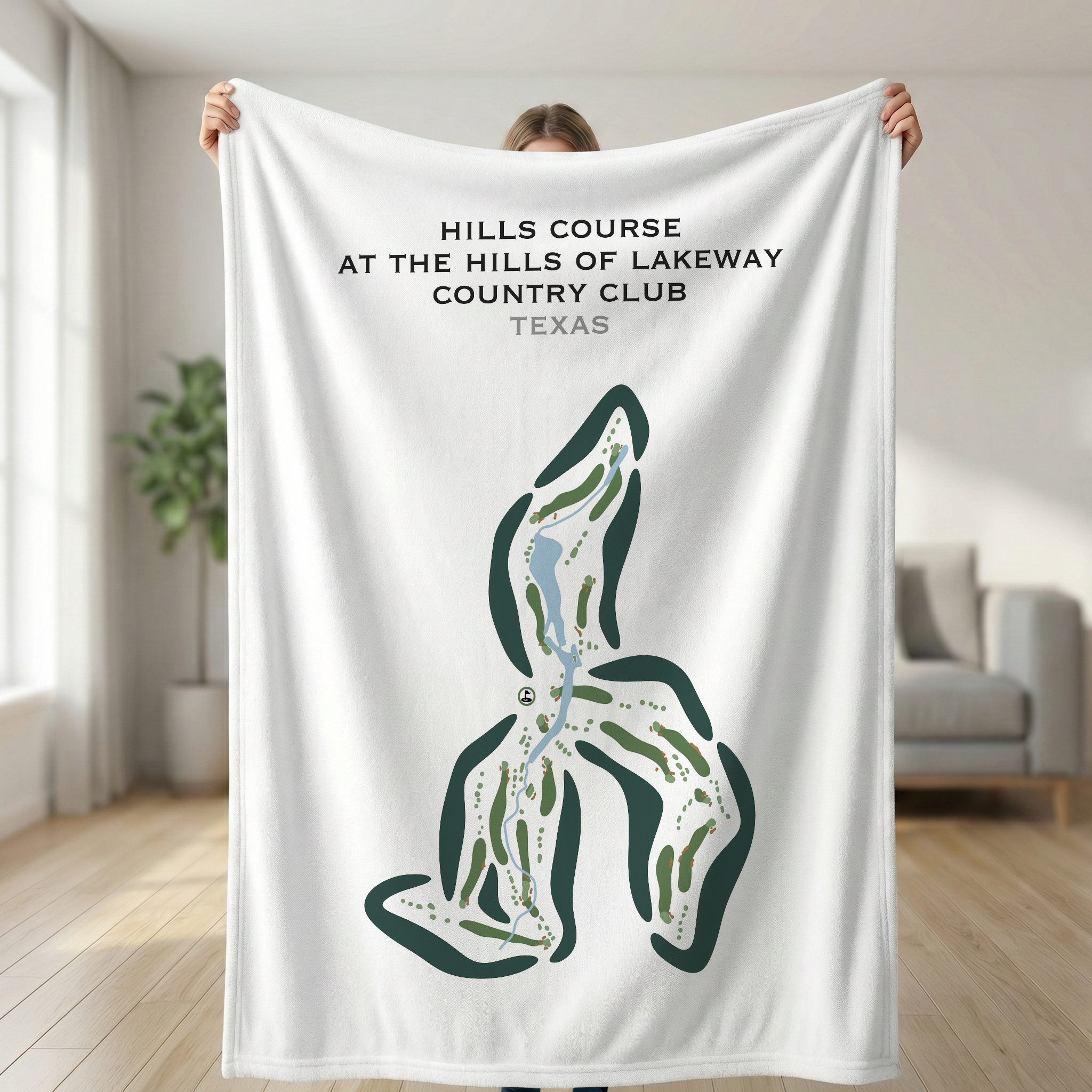 Hills Course at The Hills of Lakeway Country Club, Texas - Printed Golf Courses