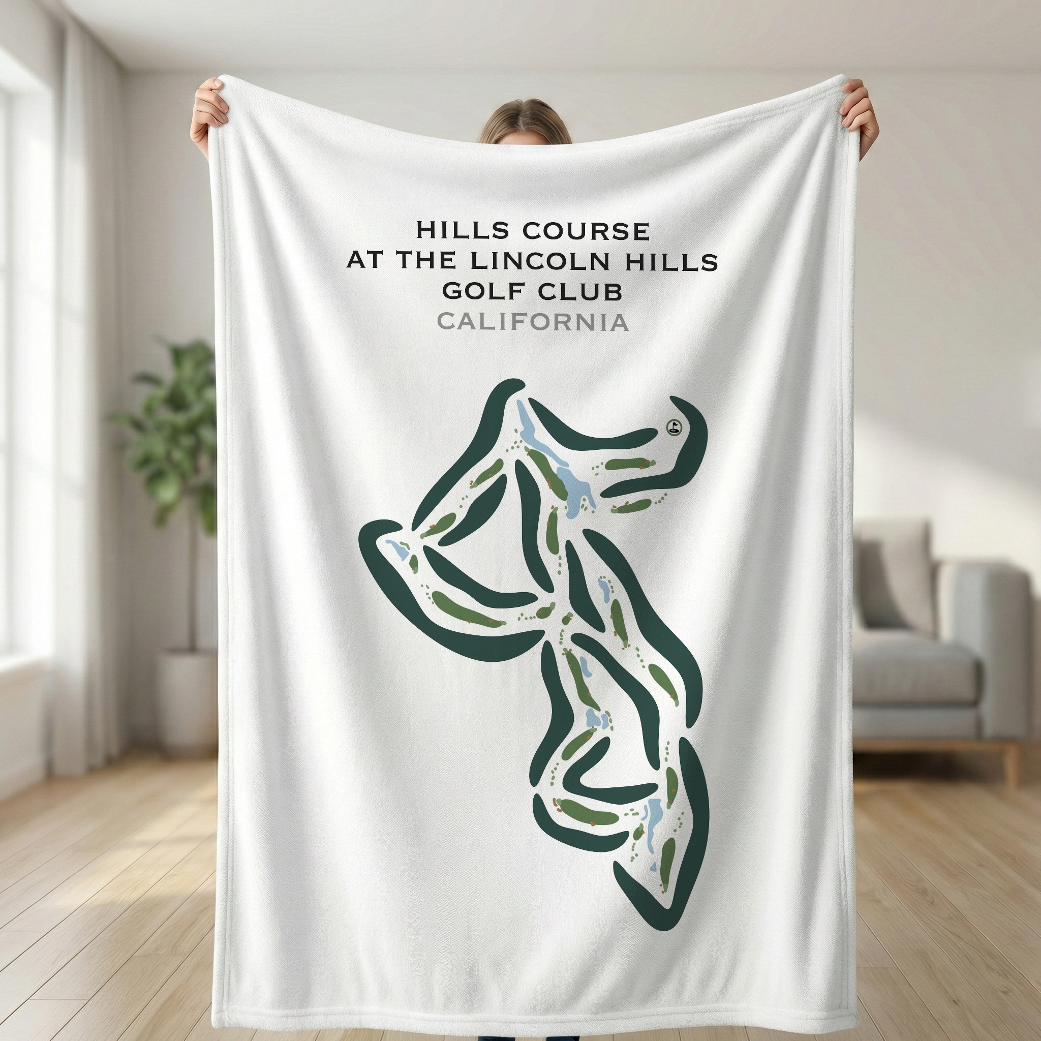 Hills Course at The Lincoln Hills Golf Club, California - Printed Golf Courses