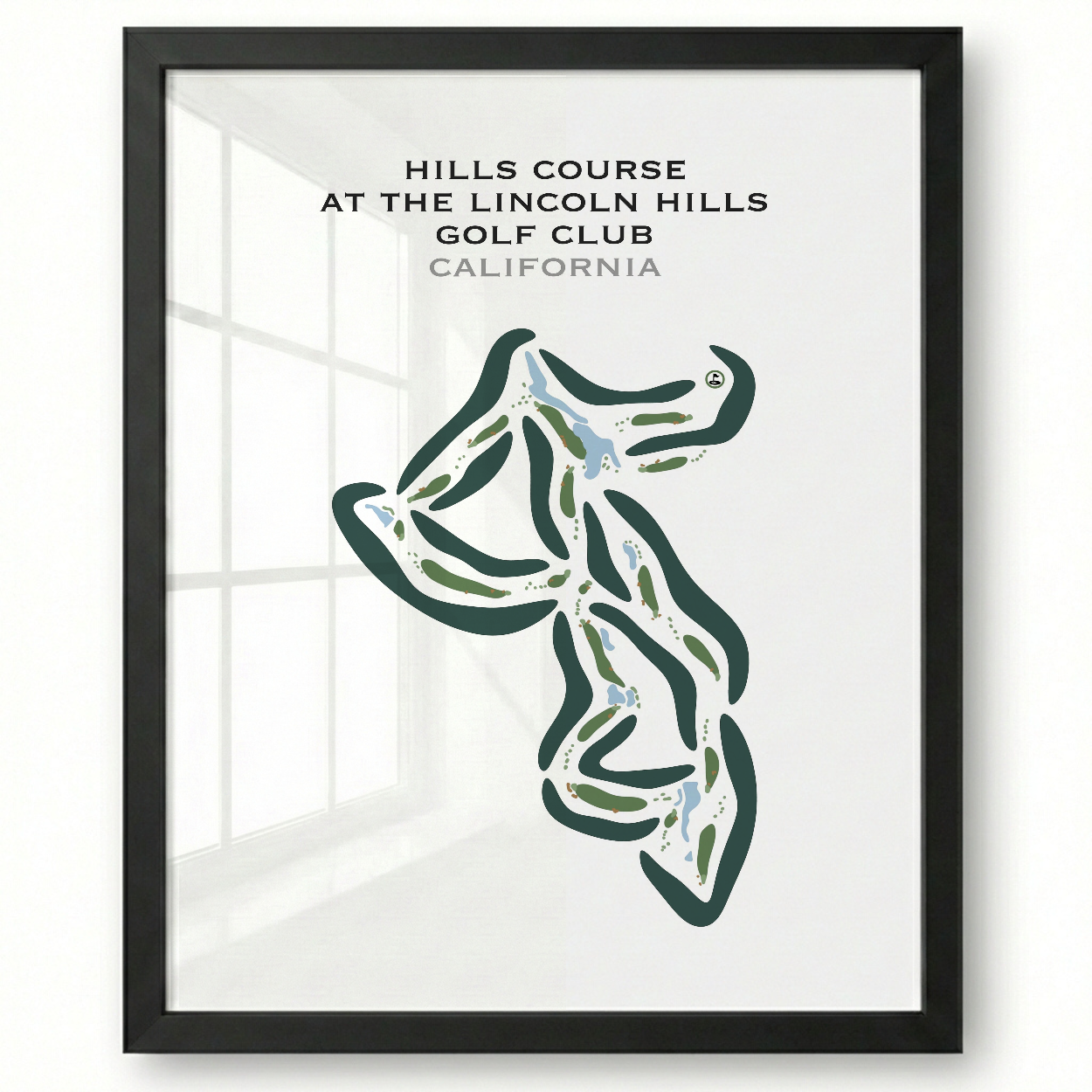Hills Course at The Lincoln Hills Golf Club, California - Printed Golf Courses