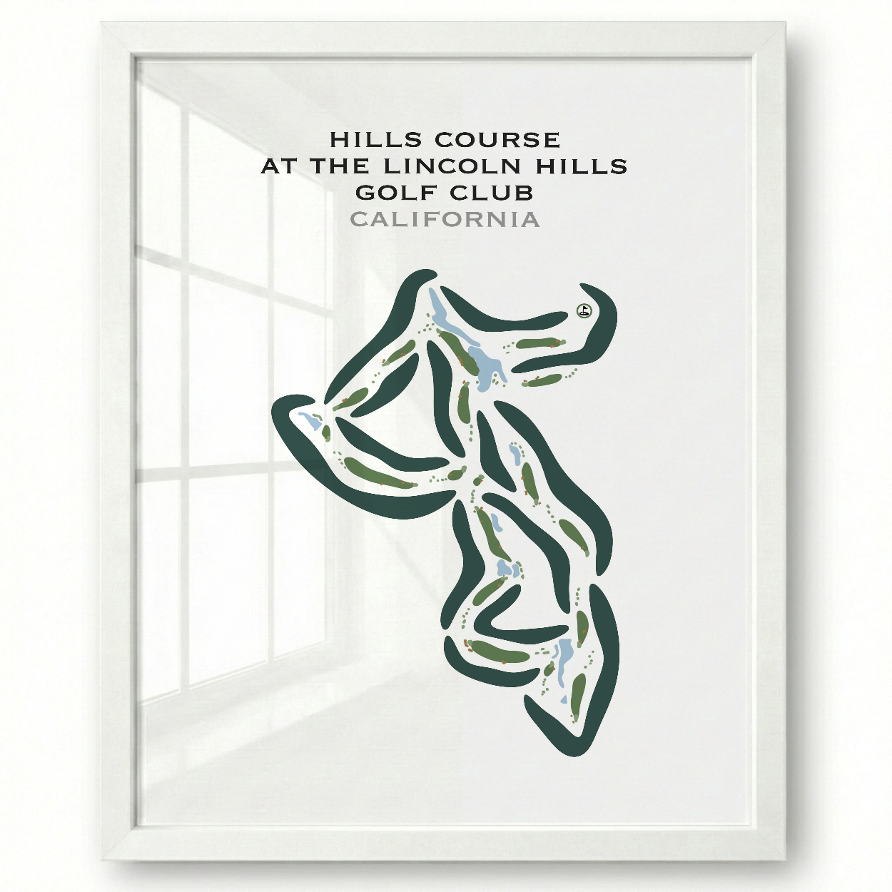 Hills Course at The Lincoln Hills Golf Club, California - Printed Golf Courses
