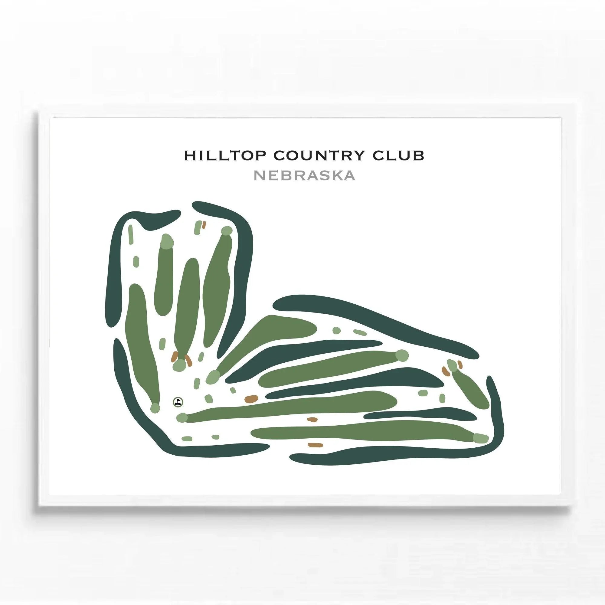 Hilltop Country Club, Nebraska - Printed Golf Course