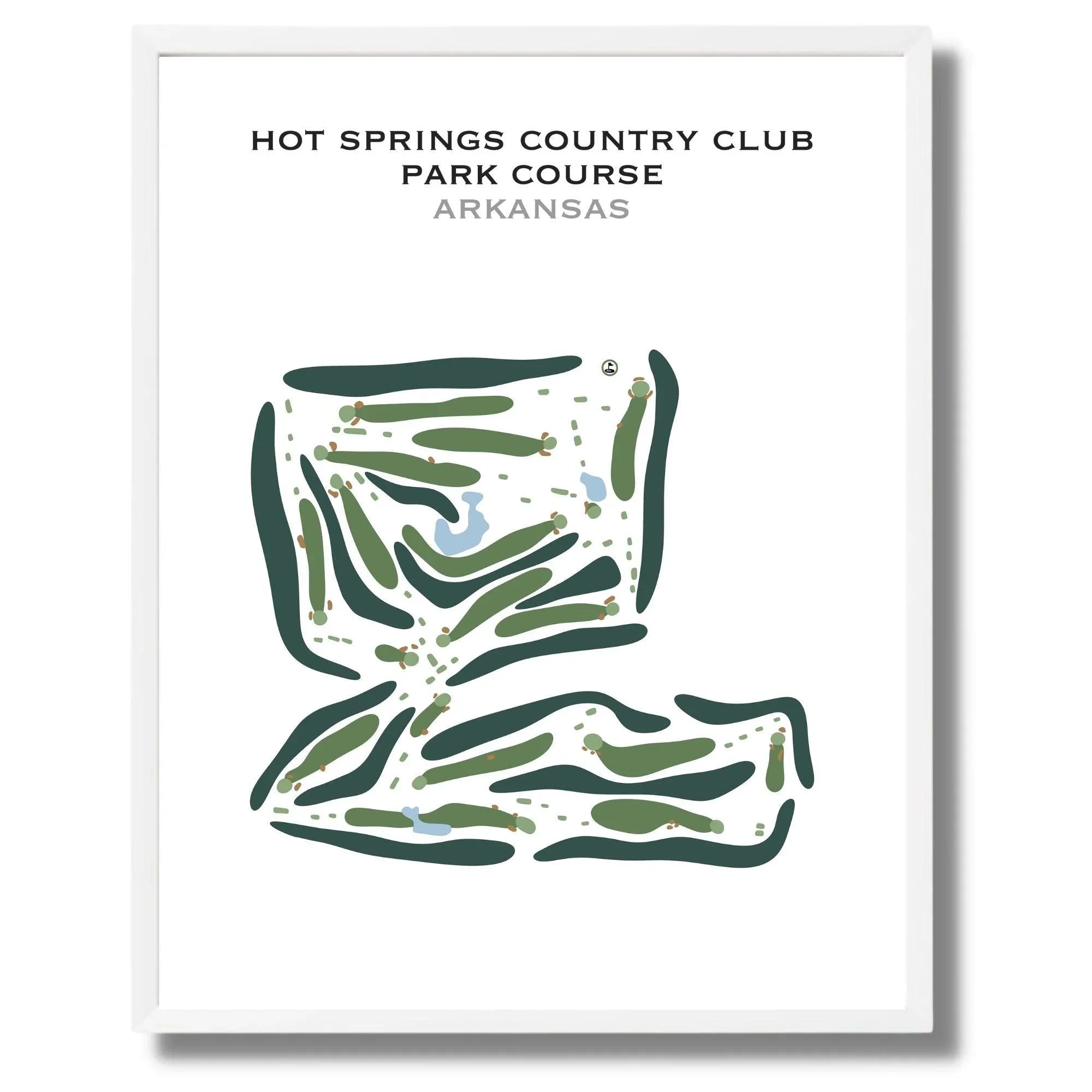 Hot Springs Country Club, Park Course, Arkansas - Printed Golf Course