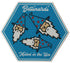 Bettinardi - Hive Wizard Hexagon Sticker White/Blue 5.0" Diameter