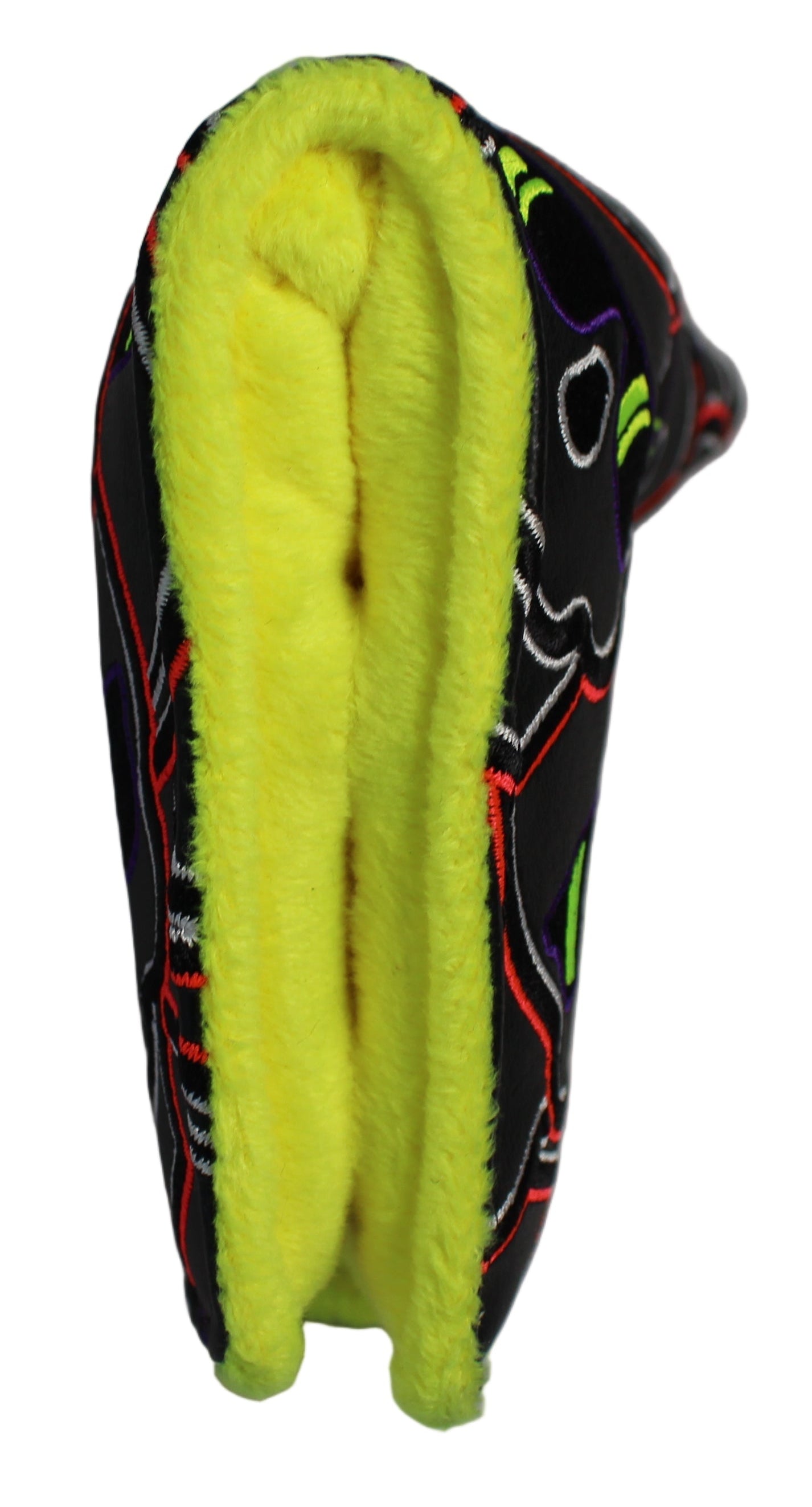 Swag Golf - Stacked Skull Golf Eclipse Black & Yellow Multicolor Blade Putter Headcover