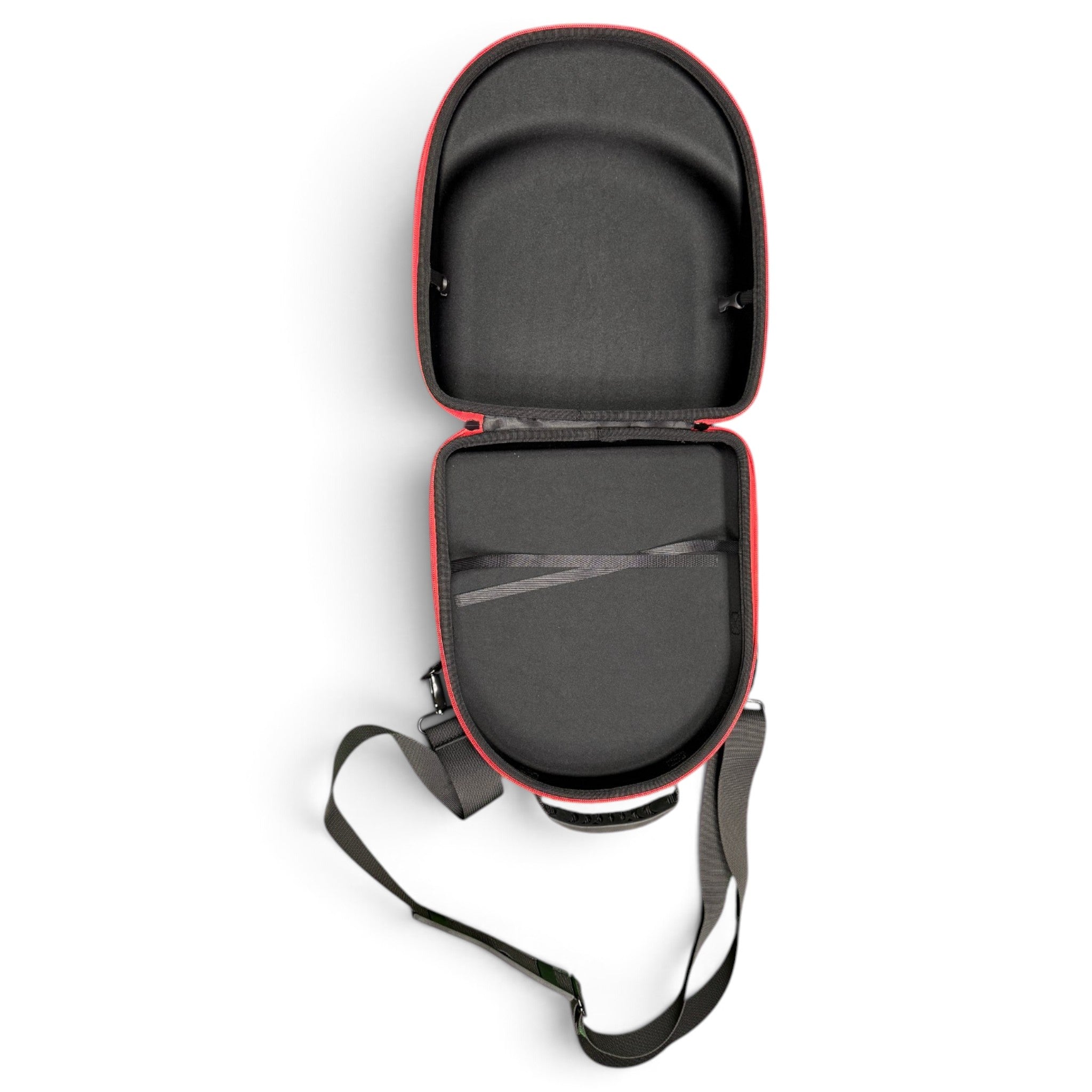 Blue/Red Hat Caddy Travel Case | Hard Shell Hat Carrier Holds Up to 6 Hats | Protective Hat Storage Case with Adjustable Shoulder Strap