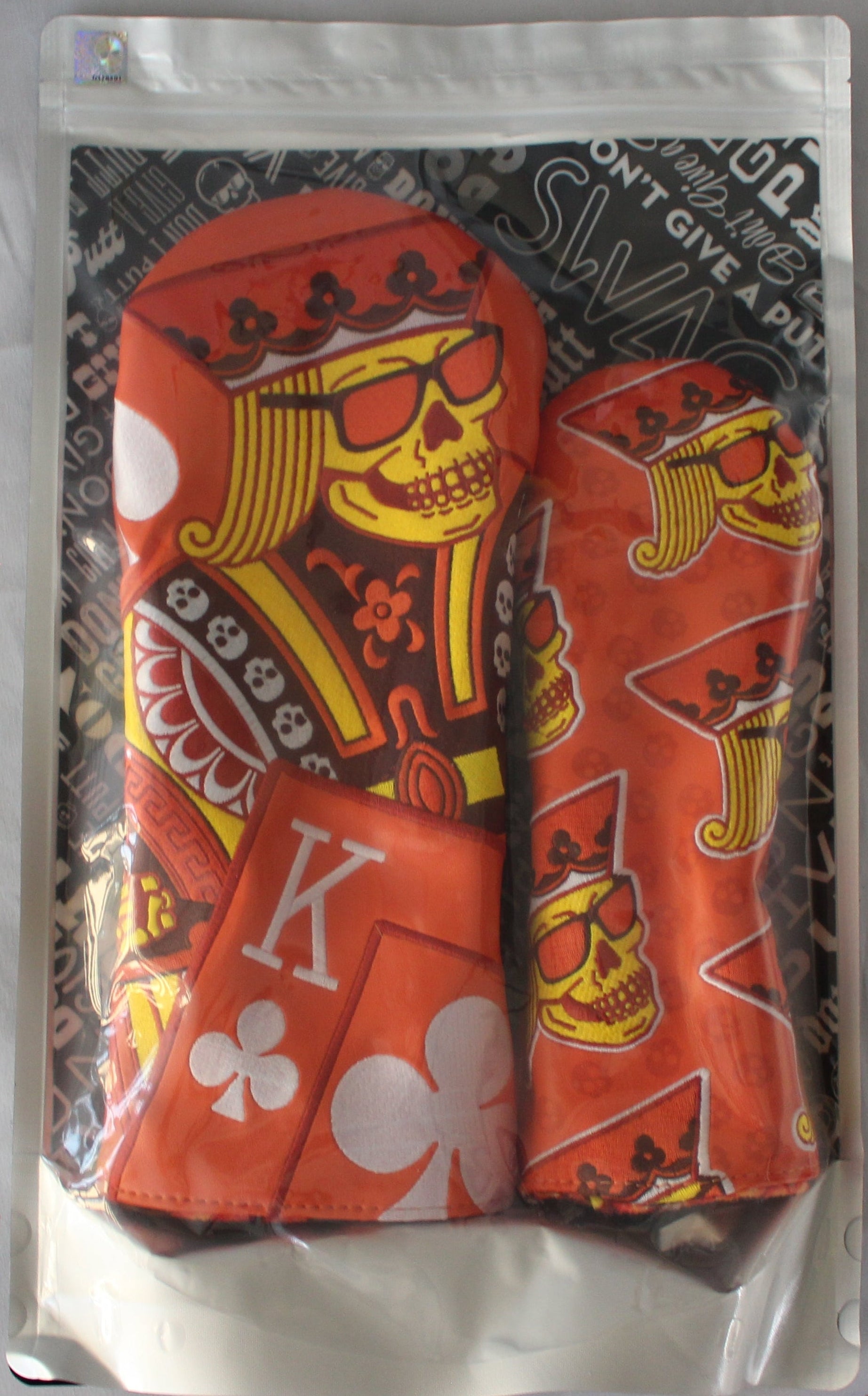 Swag Golf Skeleton King Orange/Yellow/Brown Fairway Wood Headcover Set