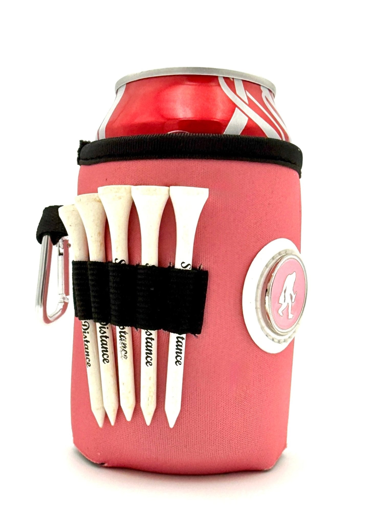 Beverage Caddie 3-in-1 Golf Insulator, Removeable Ball Marker, Bag Clip & Tees Combo