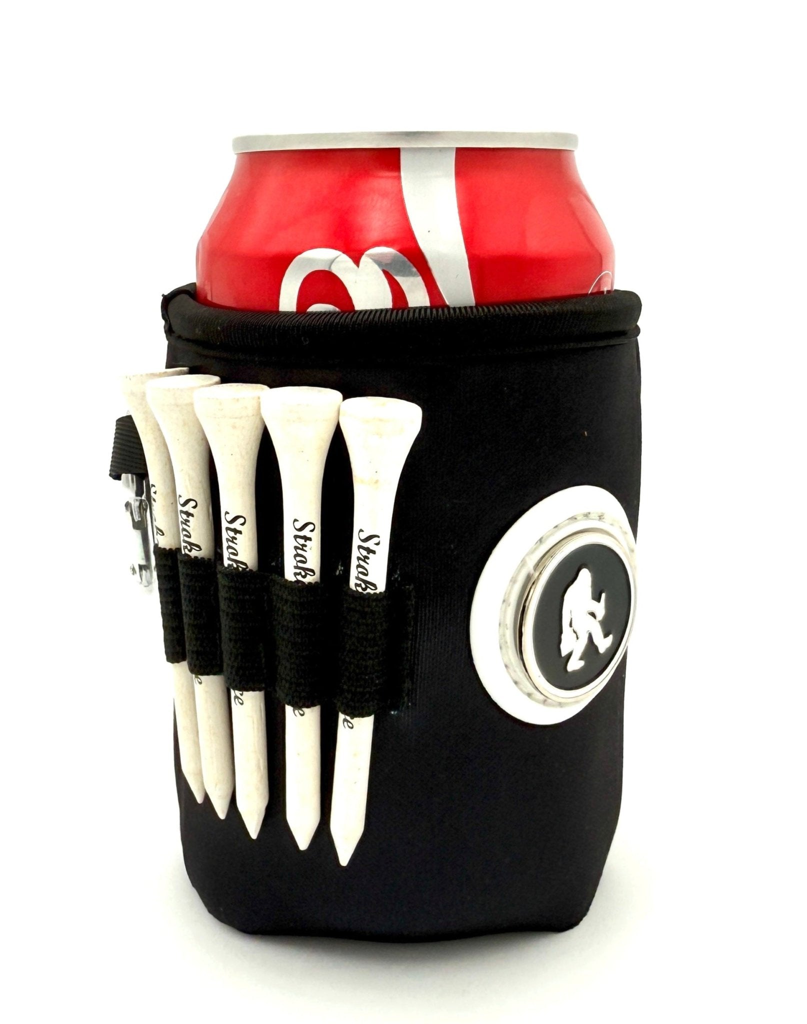 Beverage Caddie 3-in-1 Golf Insulator, Removeable Ball Marker, Bag Clip & Tees Combo
