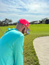 Frosted Elephant Golf Hat | Snapback Cap | Built-in Magnetic Ball Marker Holder + Marker Included | Adjustable | Elephant Cookie Pink