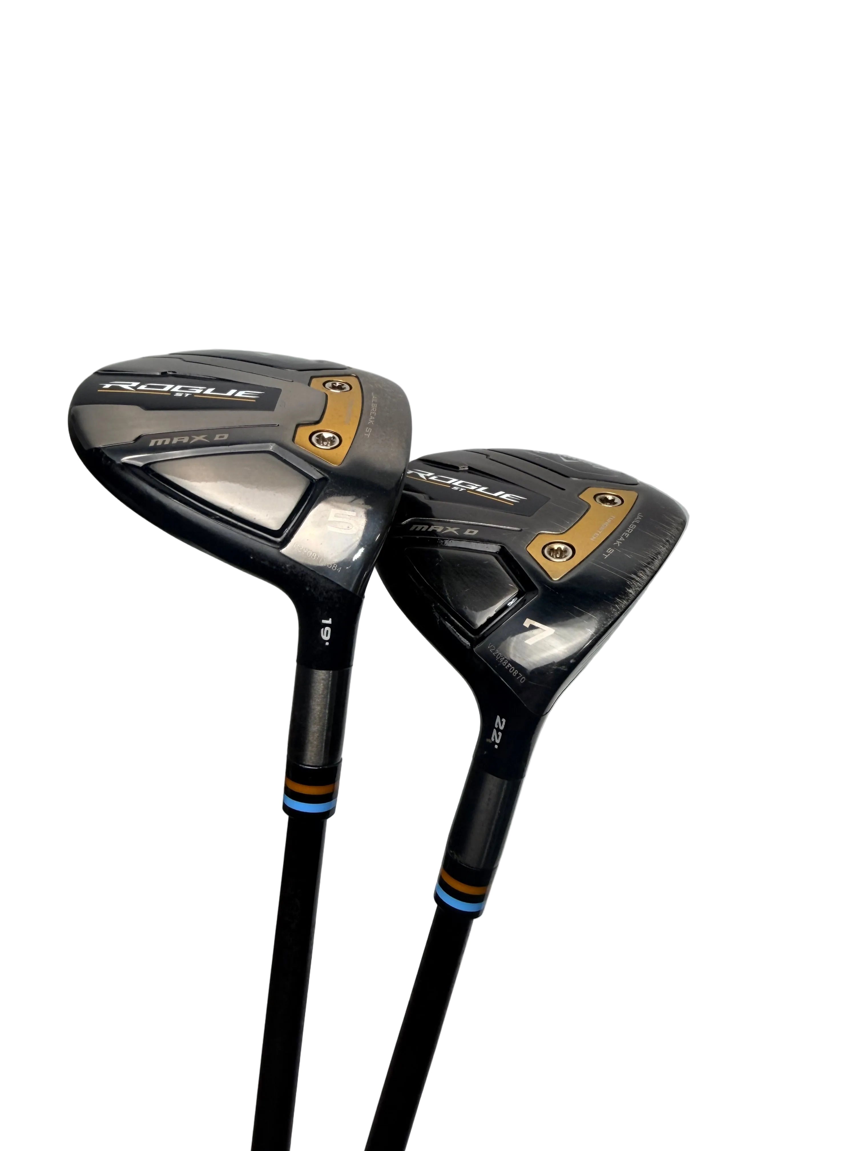 Callaway Rogue ST Max D 5 & 7 Wood Bundle Cypher Blue 50g Regular Flex