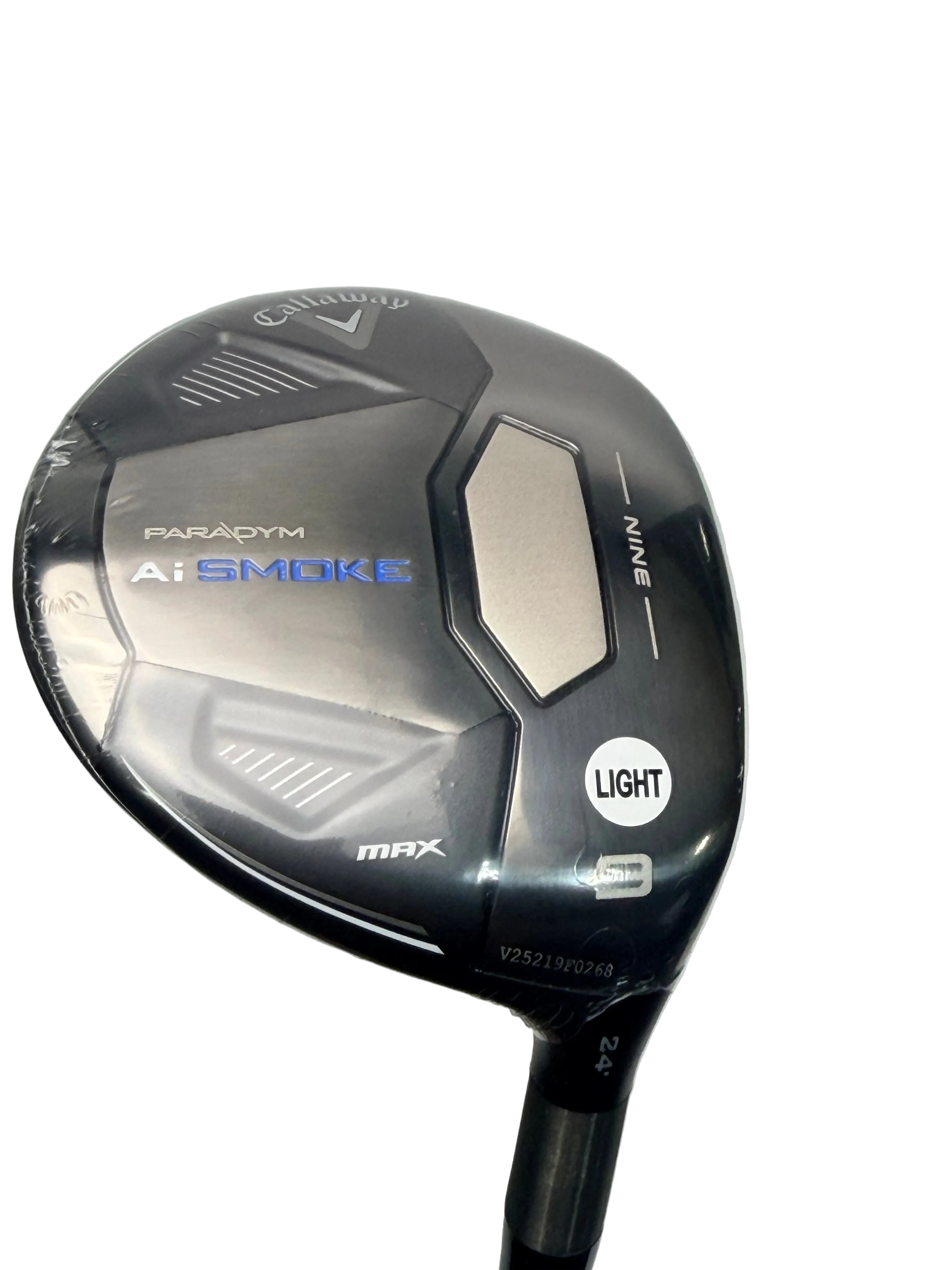 Callaway NEW Ai Smoke 9 Wood 24° Cypher Black 50g Senior Flex 41.5"
