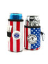 Patriotic Stars and Stripes Beverage Caddie 4 Pack, 3-in-1 Golf Insulator, Removeable Ball Marker, Bag Clip & Tees Combo