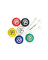Golfers' Spill-Proof Bottle Cap Tee and Magnetic Ball Marker Variety Pack
