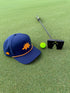 Dino Nugget Golf Hat | Snapback Cap | Built-in Magnetic Ball Marker Holder + Marker Included | Dinosaur Chicken | Adjustable