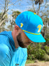 Tequila and Lime Golf Hat | Snapback Cap | Built-in Magnetic Ball Marker Holder + Marker Included | Adjustable | Shot Glass