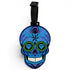 Blue Sugar Skull Clip-On Tag | Multi-Use Bag Tag, Travel Tag, Golf Accessory