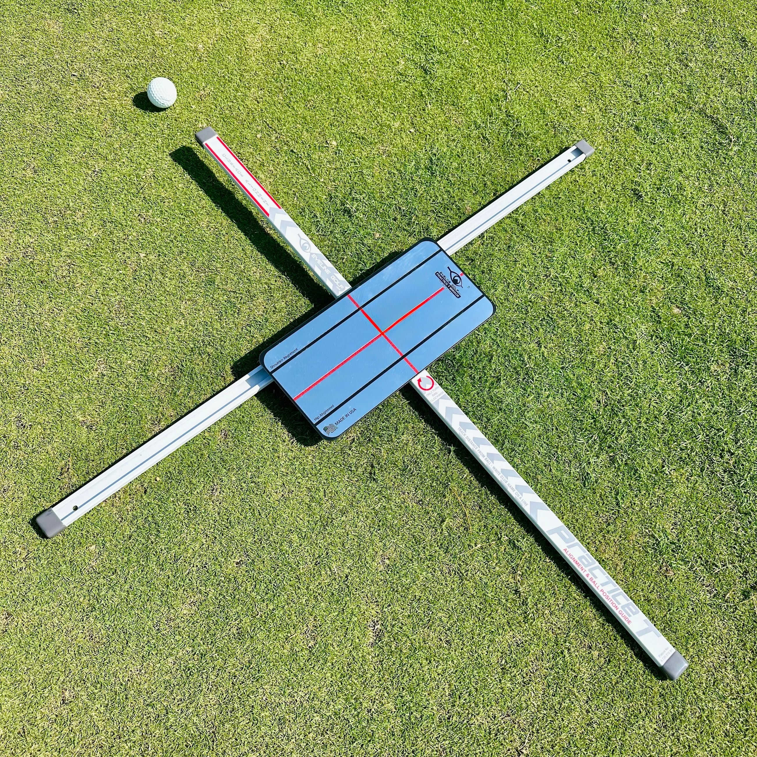 Practice-T Alignment & Ball Position Guide (White)