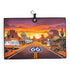 Route 66 Golf Towel | Premium Double-Sided Microfiber | Heavy-Duty Magnetic Towel with Carabiner Clip | 24 x 16 in